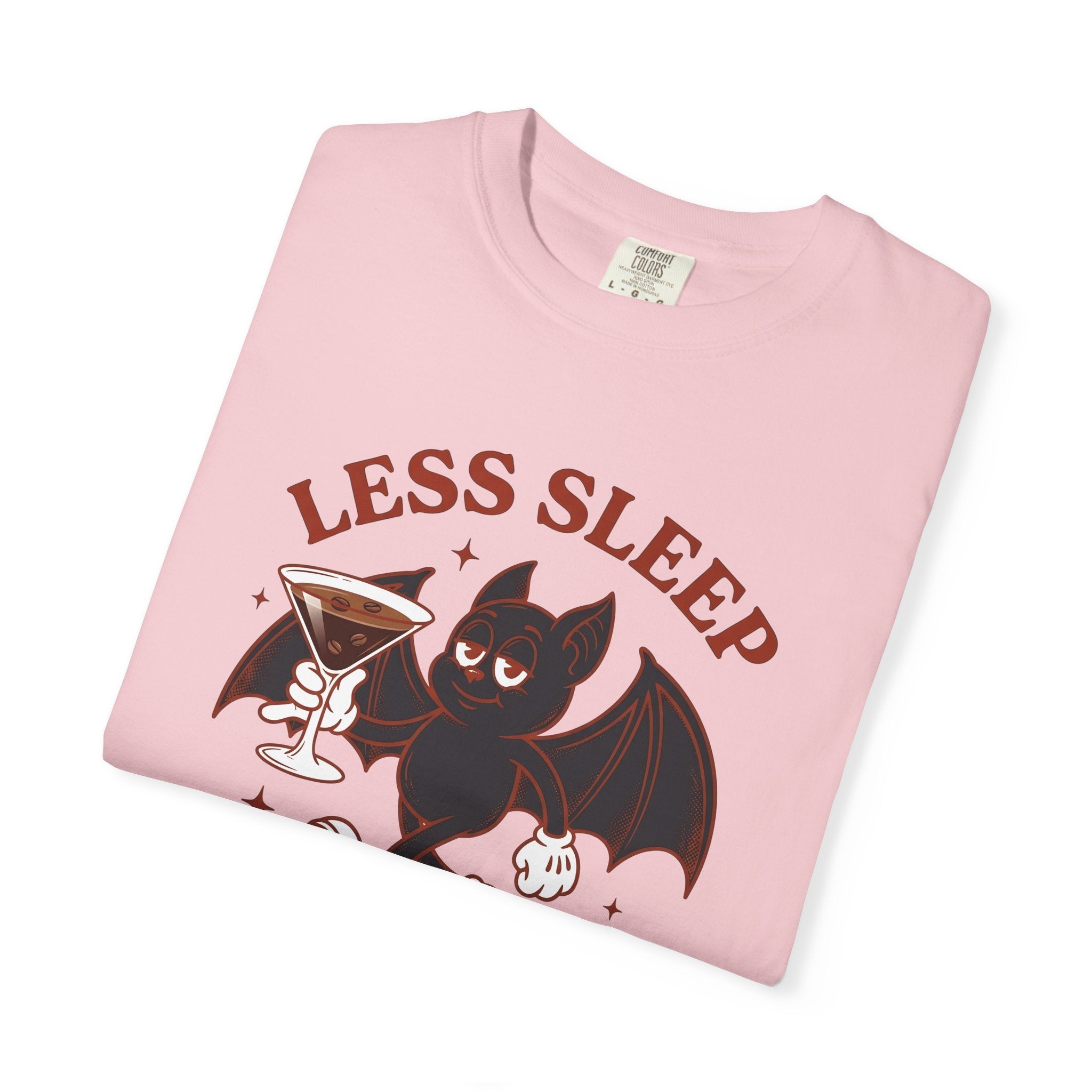 Bat Drink Shirt Coffee Joke Gift Women Vintage Tee Cocktail T-Shirt Coffee Fan Retro Illustration Funny Retro Espresso Cocktail Tshirt