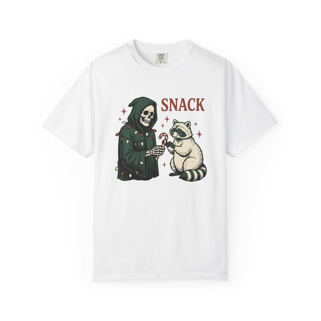Reaper Raccoon Shirt Christmas Fun Gift Women Heritage Tee Trash Panda T-Shirt Xmas Fan Retro Tshirt Humorous Graphic Vintage-Inspired Sweet