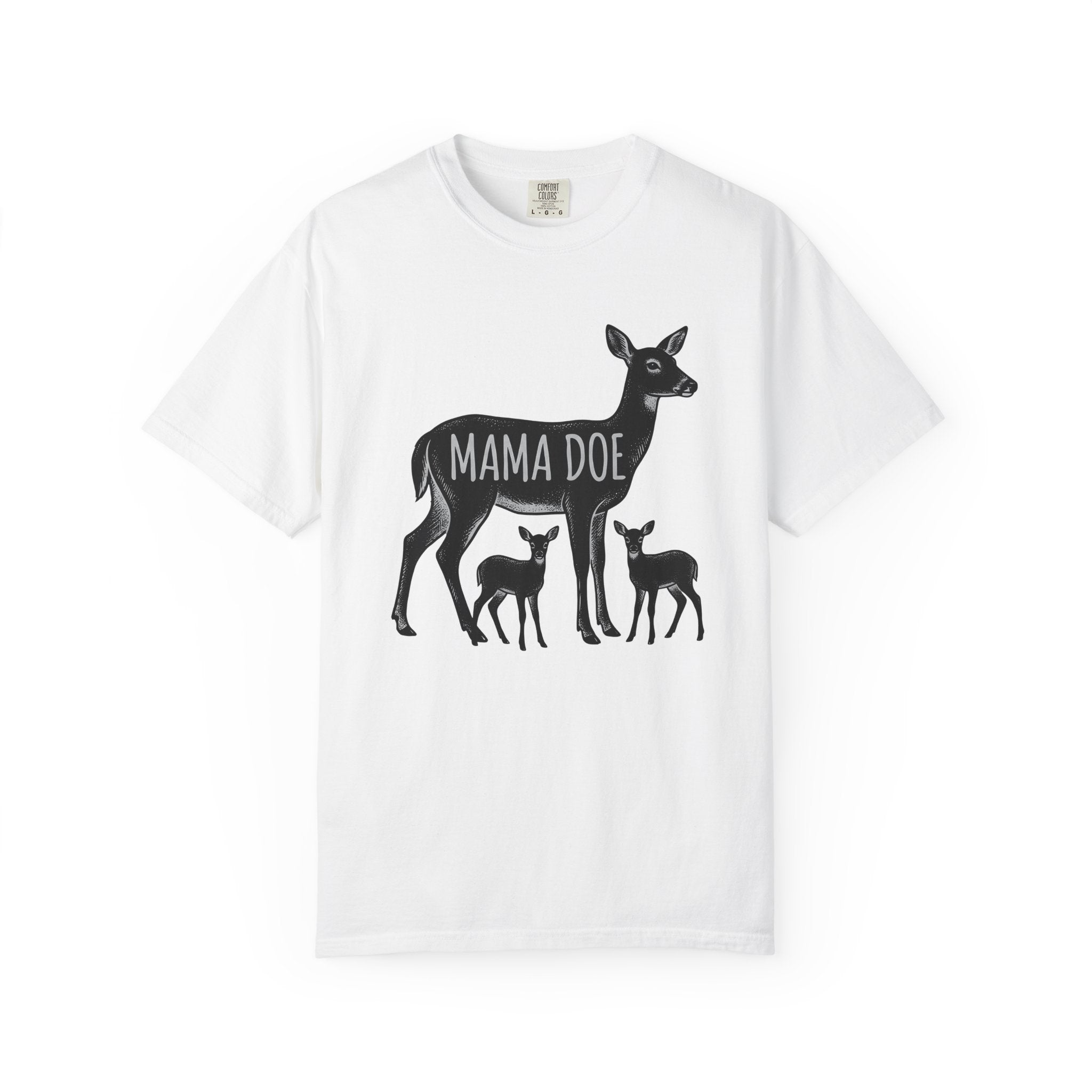Doe Family Shirt Moms Wildlife Gift Women Retro Tee Deer Family T-Shirt Motherhood Fan Vintage Tshirt Wildlife Graphic Sketch Baby Deer