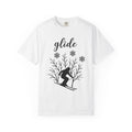 Skier Graphic Shirt Sports & Activities Winter Gift Women Silhouette Tee Snowboarder T-Shirt Athlete Enthusiast Outline Tshirt Frosty