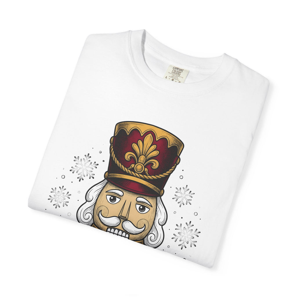 Nutcracker Design Shirt Christmas Celebration Gift Women Hand Drawn Tee Nutcracker T-Shirt Xmas Fan Christmas Illustration Line Art Snow