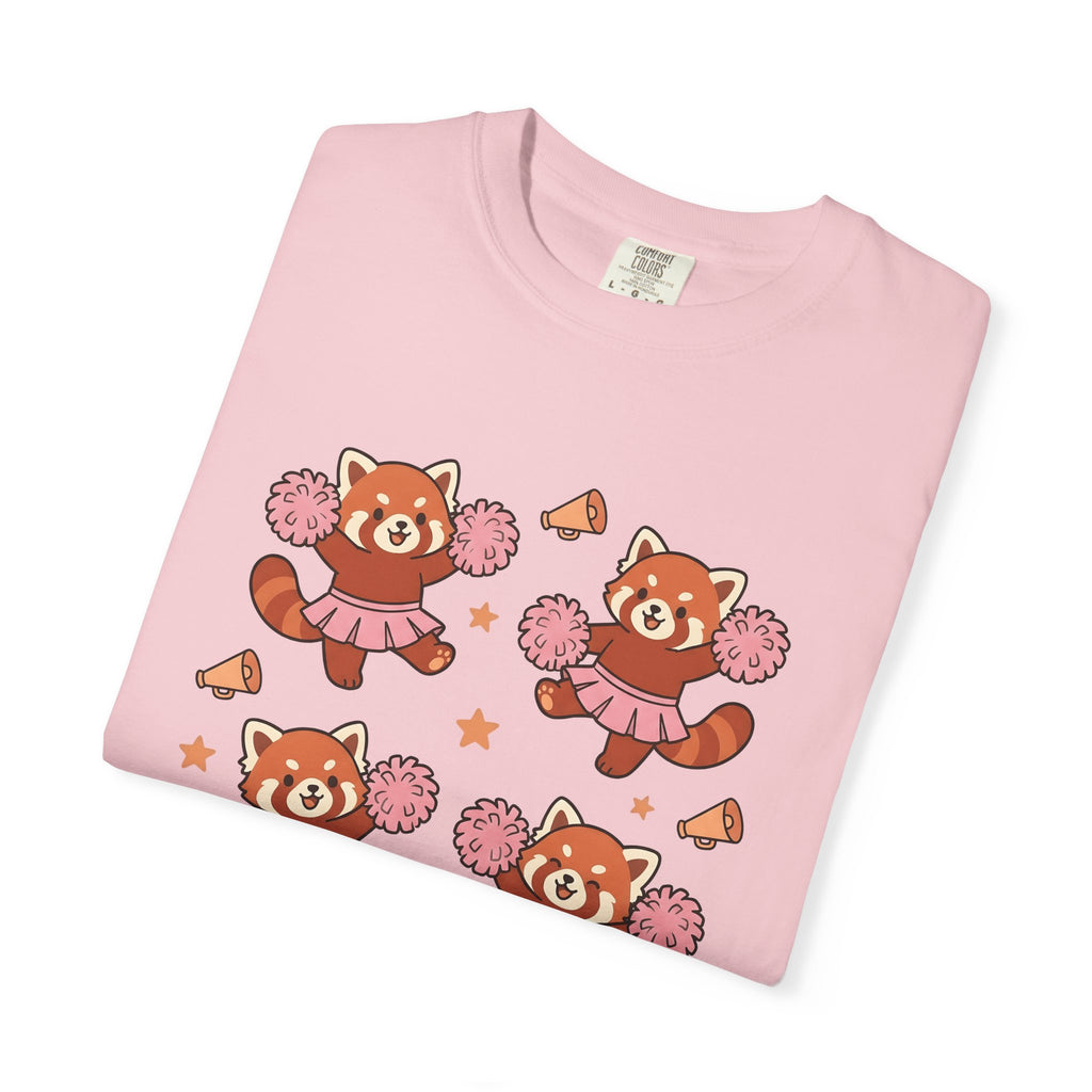 Red Panda Cheerleader Costume Shirt Sports Fauna Gift Women Playful Tee Red Panda T-Shirt Athlete Fan Cute Tshirt Wildlife Graphic Storybook