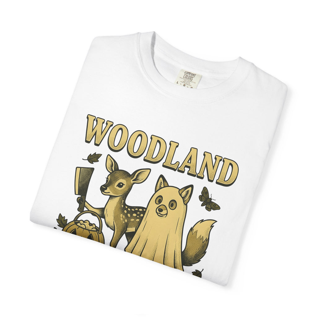 Woodland Animals Shirt Halloween Animals Gift Women Vintage Tee Wildlife T-Shirt Halloween Fan Retro Tshirt Creature Graphic Hand Drawn