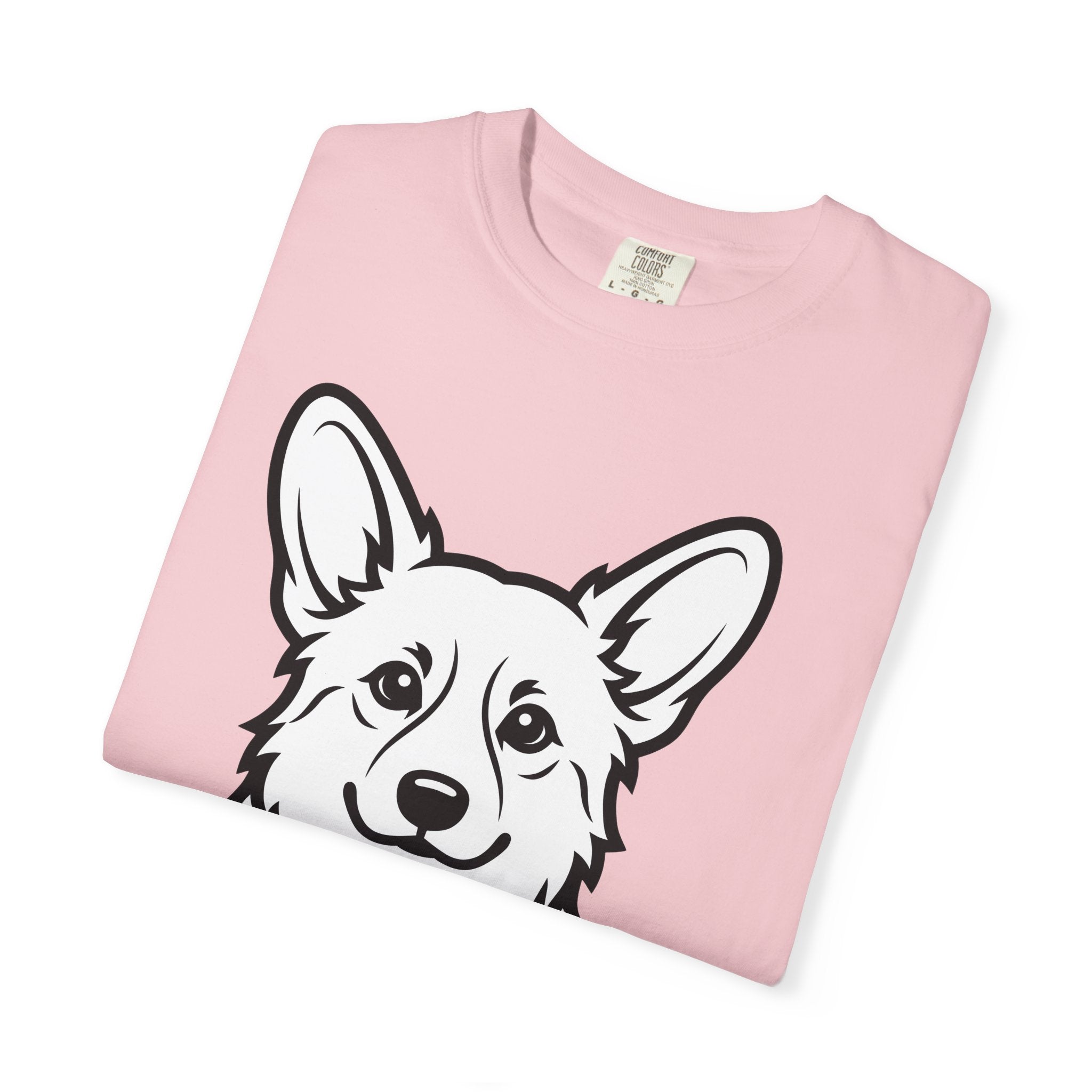 Corgi Puppy Shirt Dog Animal Gift Women Comic Tee Puppy T-Shirt Dog Fan Canine Graphic Dog Illustration Simple Tiara Tshirt