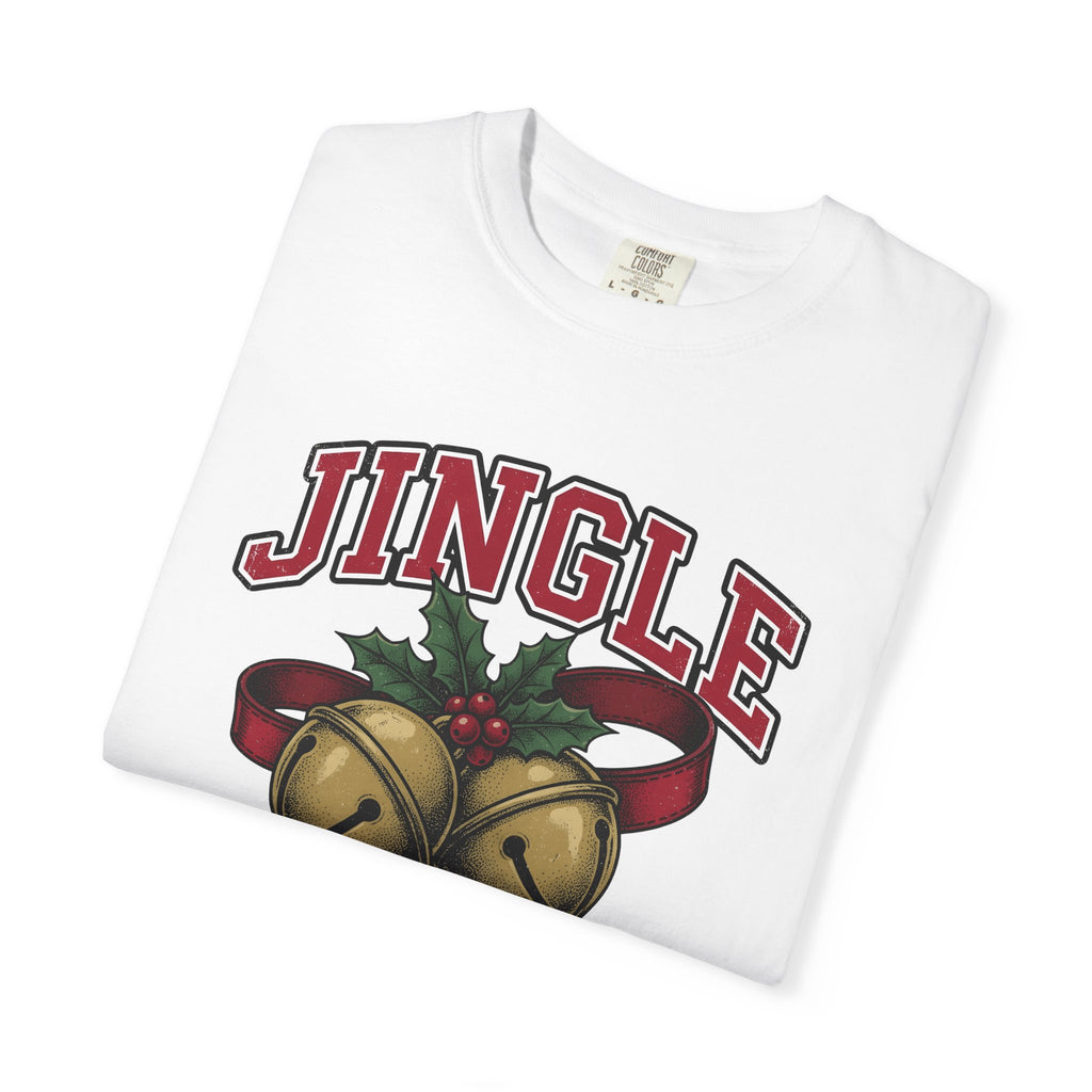 Holiday Bells Shirt Christmas Yuletide Gift Women Farmhouse Tee Jingle Bell T-Shirt Christmas Fan Rustic Tshirt Winter Graphic Antique Pine