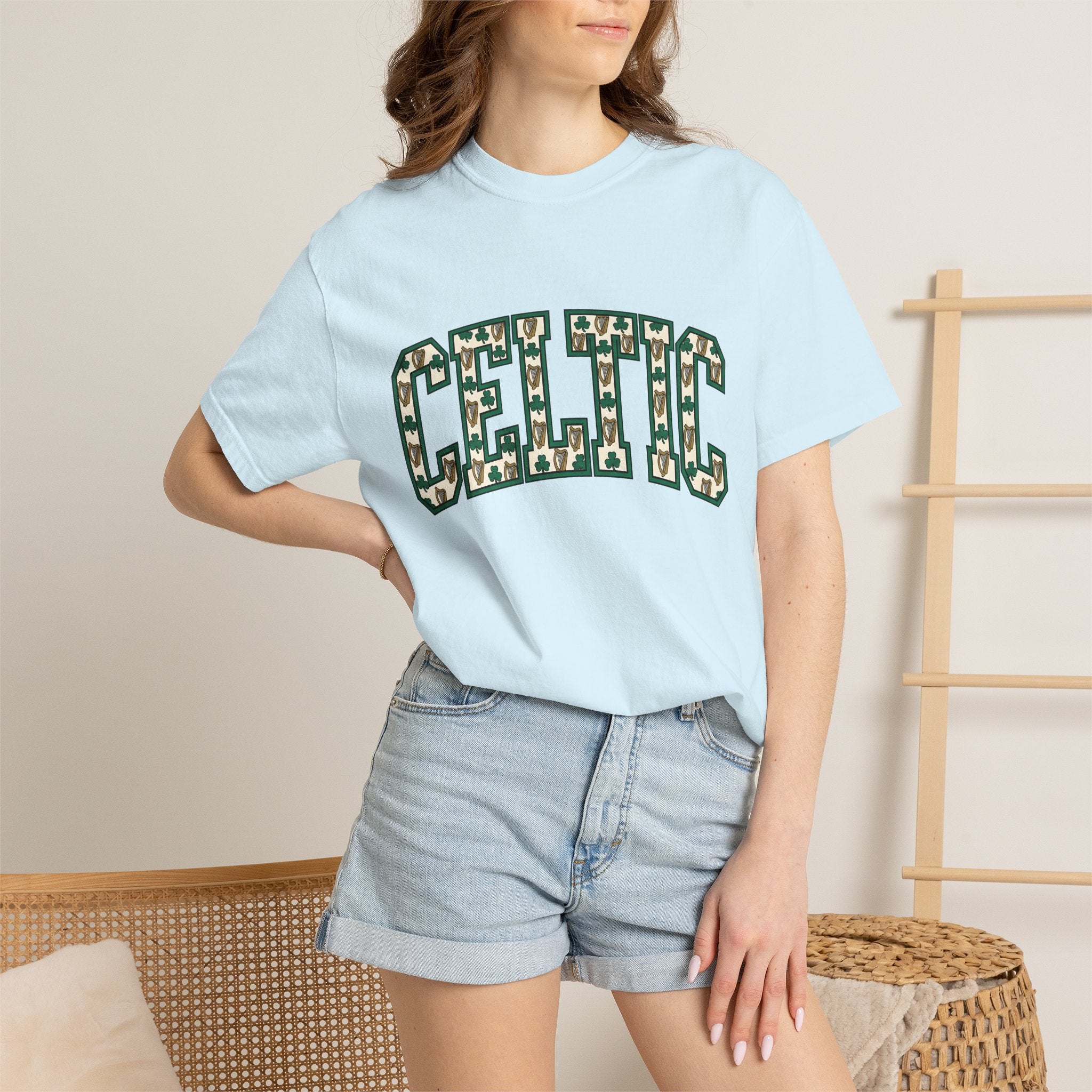 Lucky Beer Glass Shirt St Patrick's Day Celtic Gift Women Modern Tee Beer Mug T-Shirt Irish Fan Pint Glass Tshirt Celtic Heritage Graphic