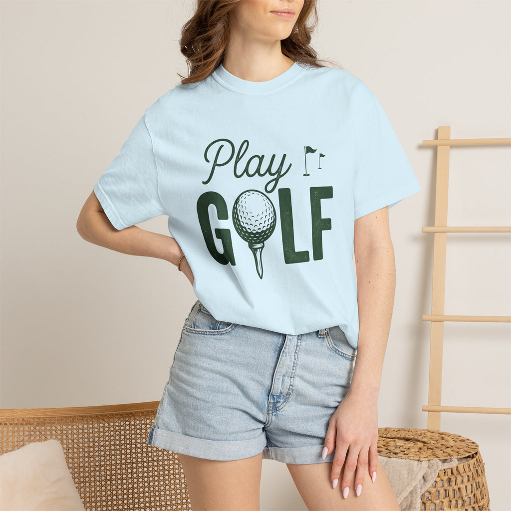 Golf Ball Tee Shirt Golf Hiking Gift Women Hand Drawn Tee Golf Tee Golfing Enthusiast Drawing Illustration Trekker Graphic Sketch Flag