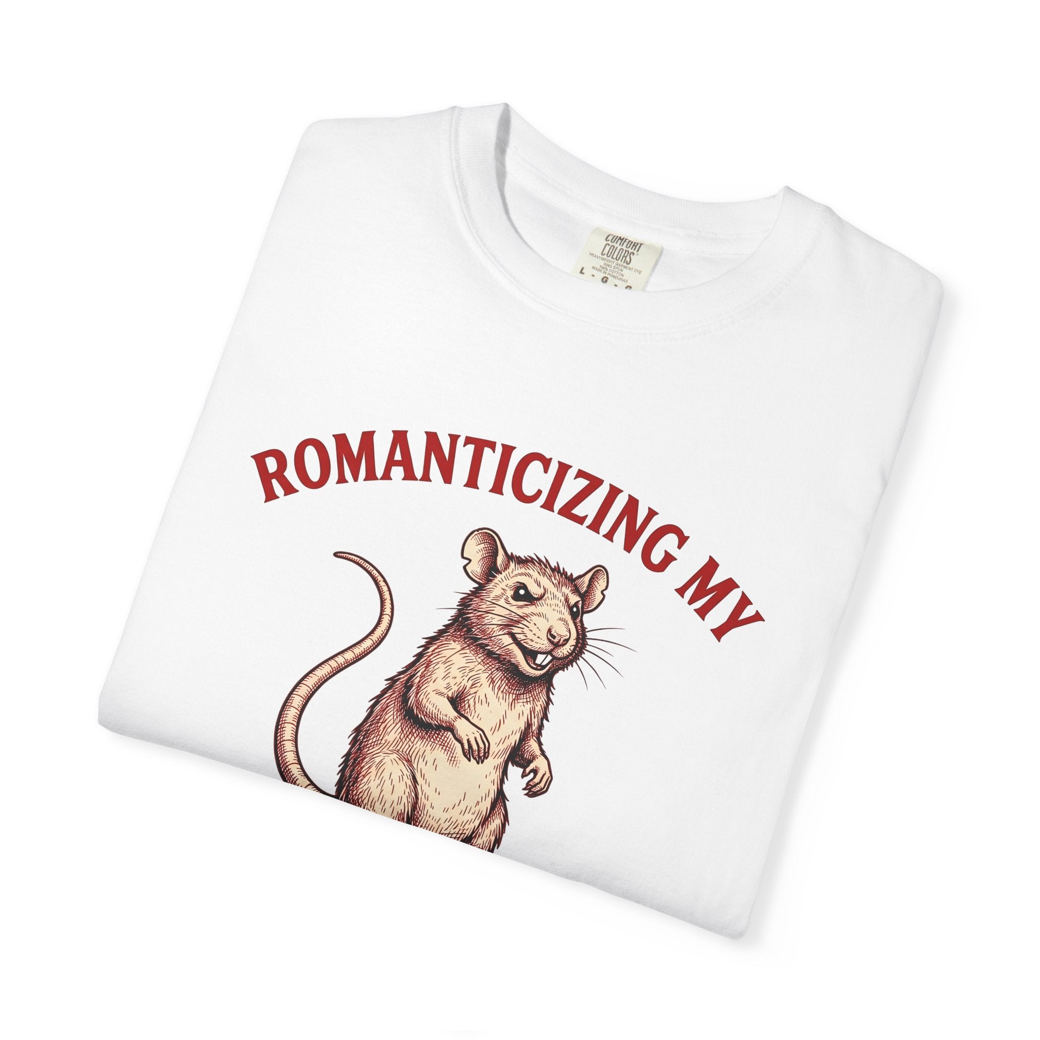 Rat Drawing Shirt Funny Pet Gift Women Hand Drawn Tee Rodent T-Shirt Humor Fan Illustrated Tshirt Animal Graphic Doodle Quirky Tshirt