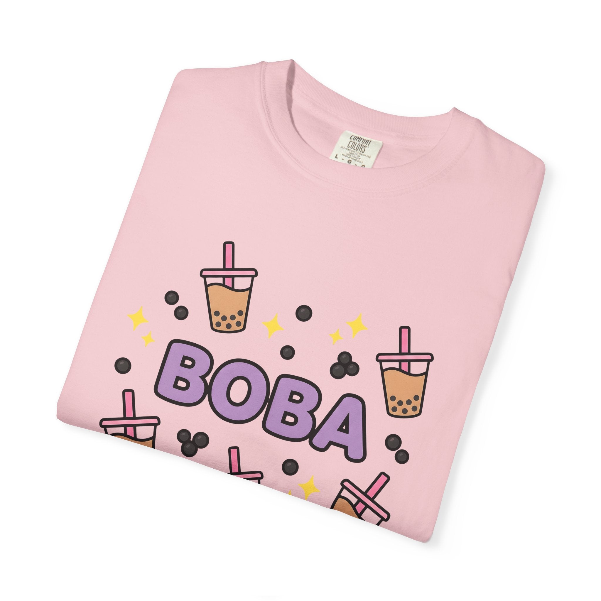 Boba Tea Shirt Drinks Foodie Gift Women Kawaii Tee Bubble Tea T-Shirt Beverage Fan Cute Tshirt Food Graphic Cartoon Sparkles Tshirt