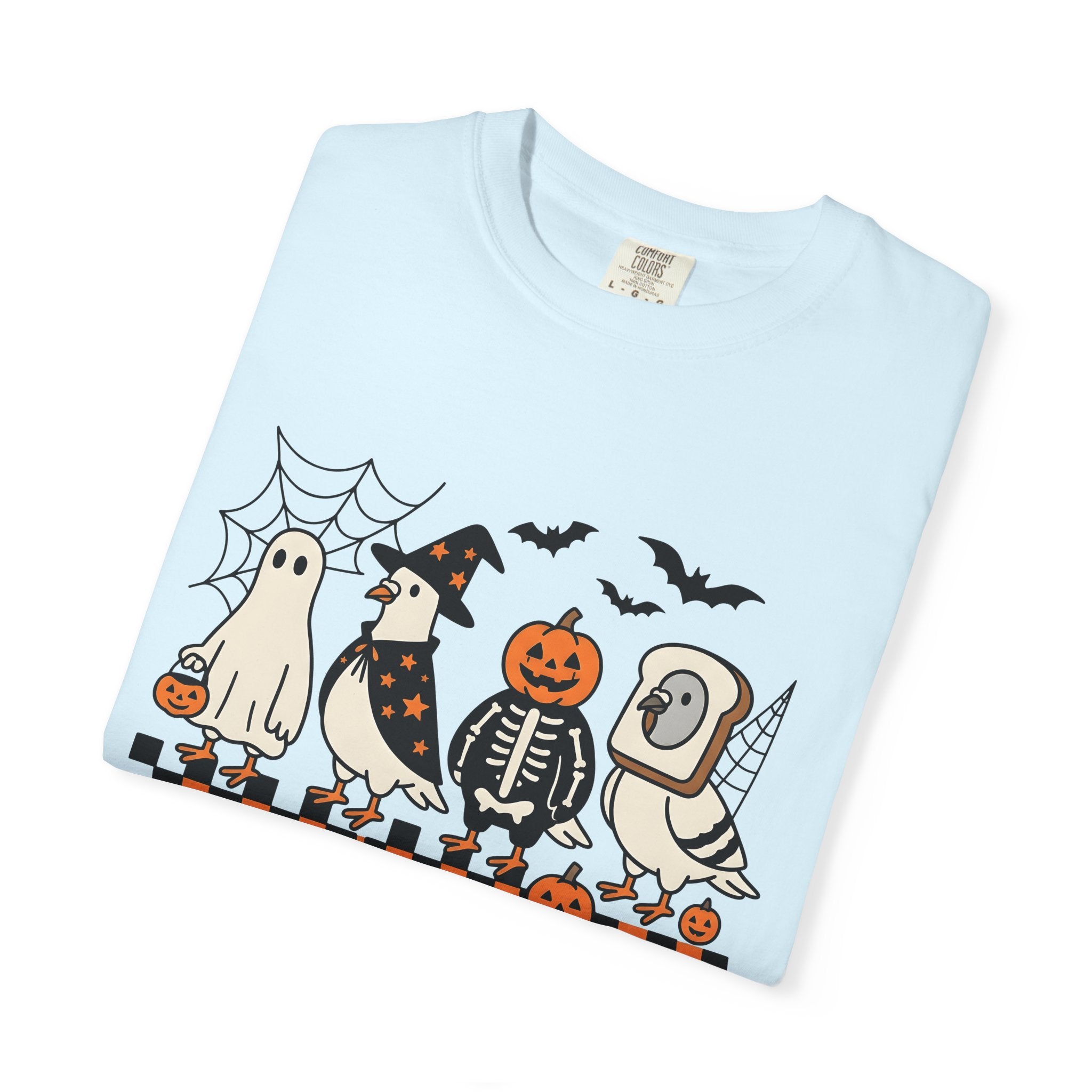 Columbidae Apparel Shirt Halloween Critter Gift Women Line Art Tee Pigeon T-Shirt Spooky Fan Illustration Tshirt Creature Graphic Anime Fall