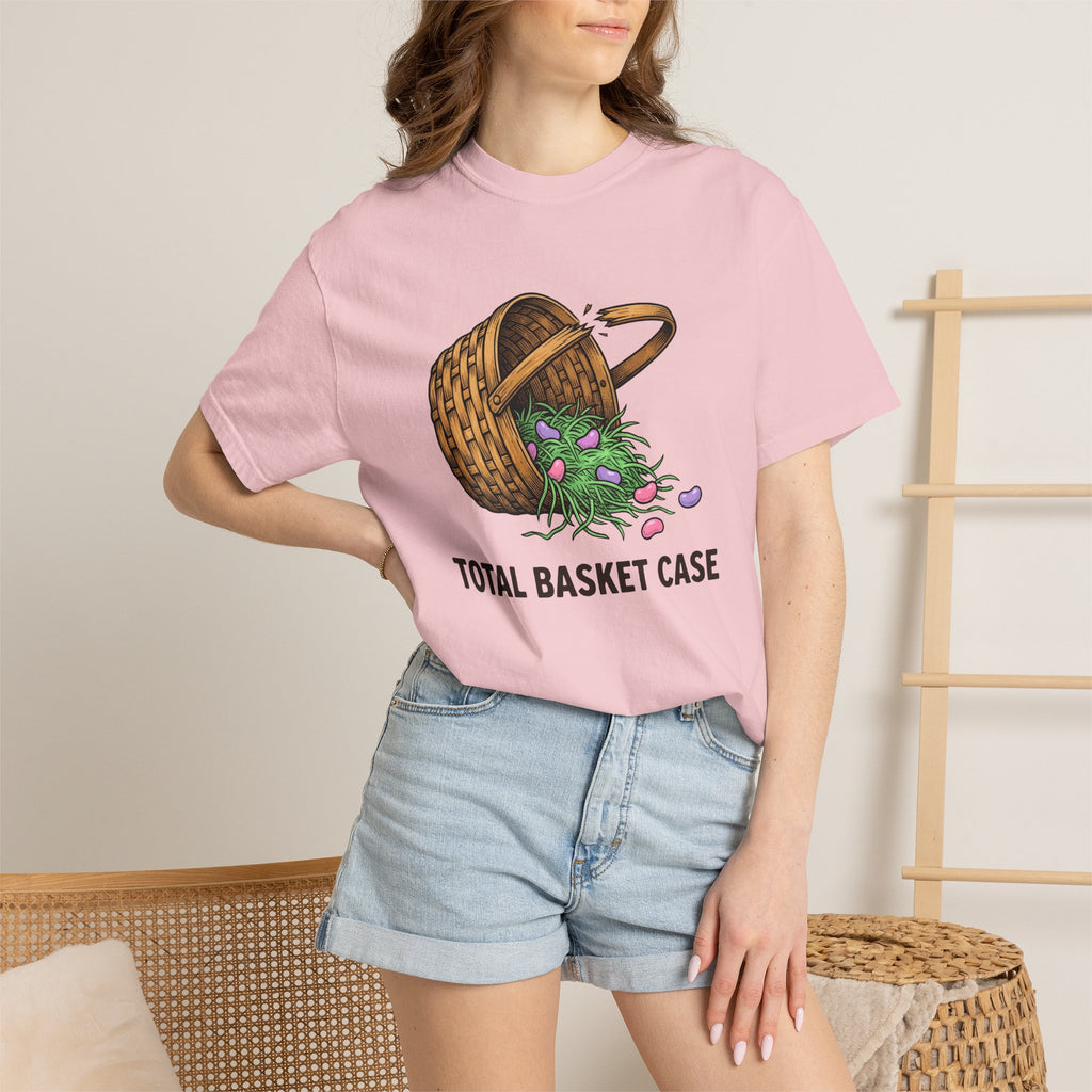 Shattered Basket Shirt Easter Laugh Gift Women Funny Drawing Tee Broken Basket T-Shirt Easter Fan Broken Hamper Graphic Tshirt Doodle Sweets