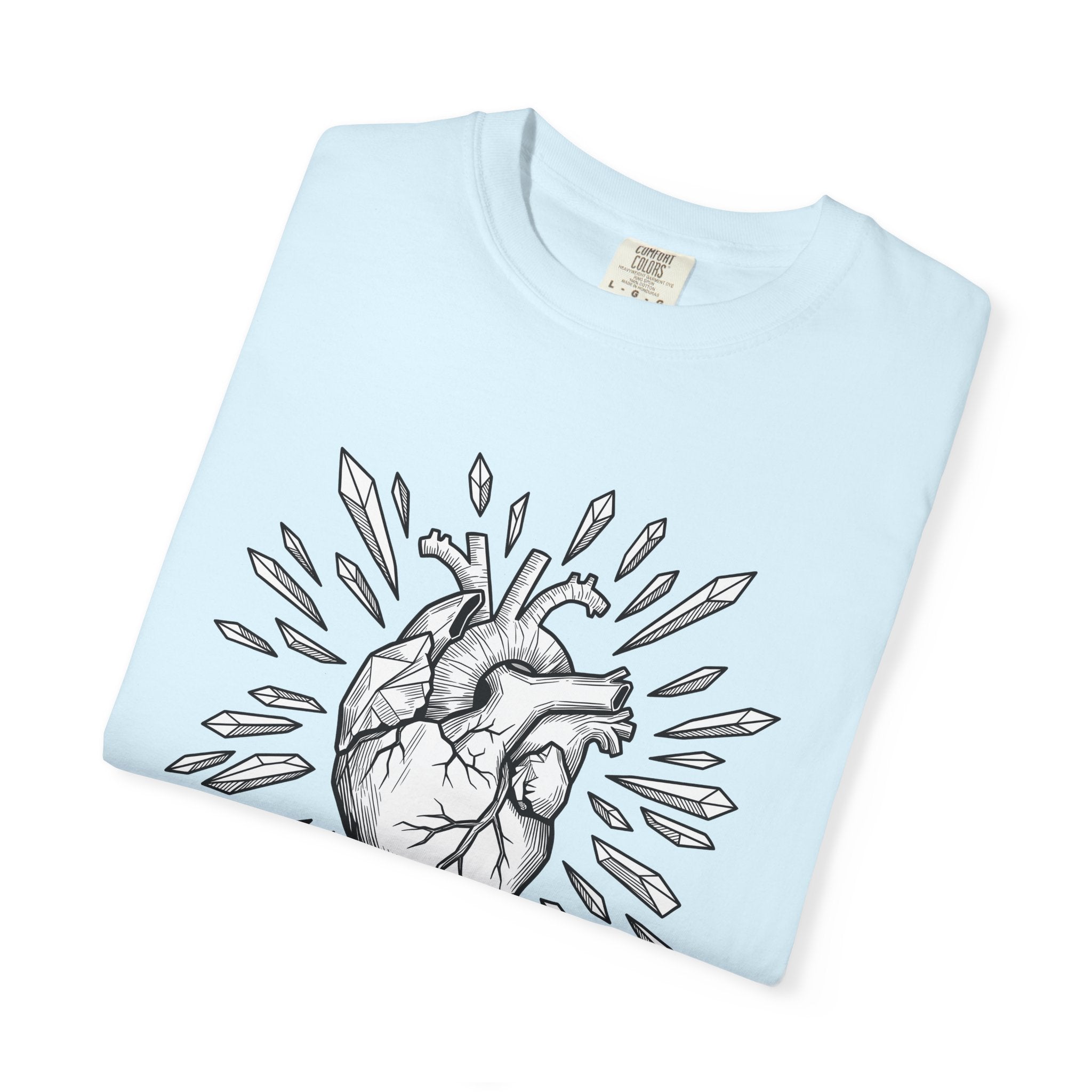 Human Heart Shirt Boho Chic Spiritual Gift Women Sketch Tee Heart T-Shirt Hippie Enthusiast Drawing Graphic Mystical Graphic Tribal