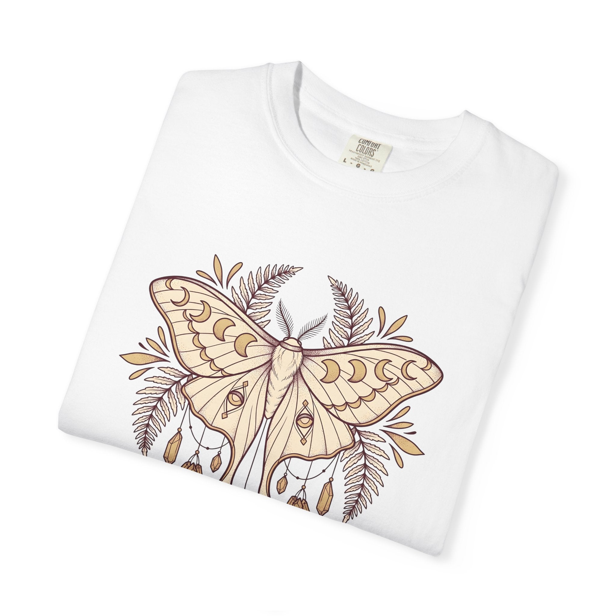 Luna Moth Shirt Boho Chic Wilderness Gift Women Sketch Tee Actias Luna T-Shirt Hippie Fan Hand Drawn Tshirt Nature Graphic Rustic Quartz