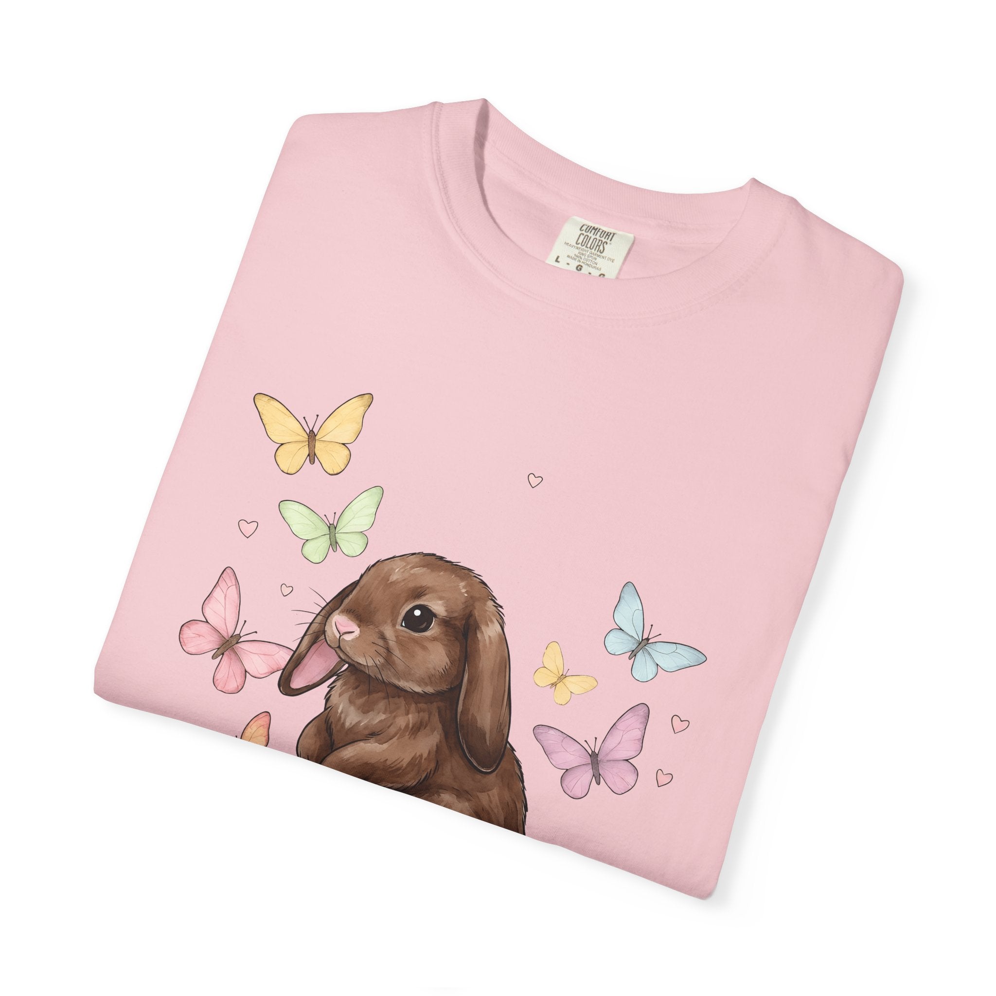 Rabbit Bunny Shirt Easter Wildlife Gift Women Paint Tee Bunny T-Shirt Easter Fan Hare Tshirt Wildlife Graphic Sketch Moths Tshirt