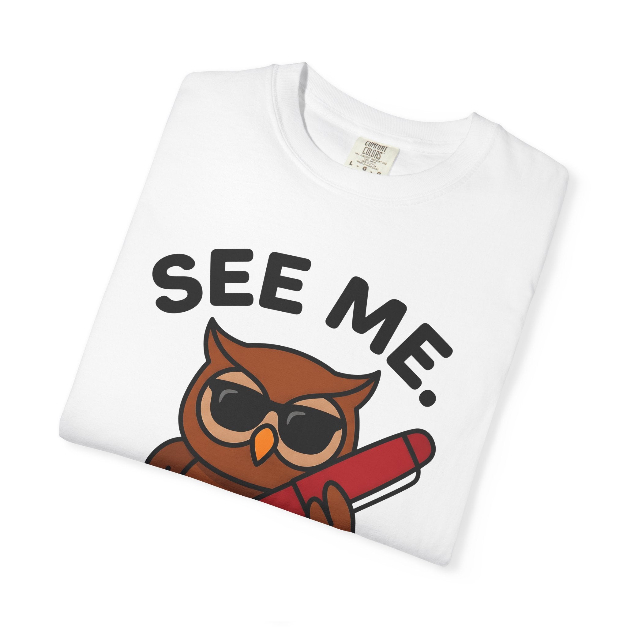 Owl Sun Glasses Shirt Teachers Learning Gift Women Hand Drawn Tee Owl T-Shirt Educator Enthusiast Illustrated Design Educational Graphic