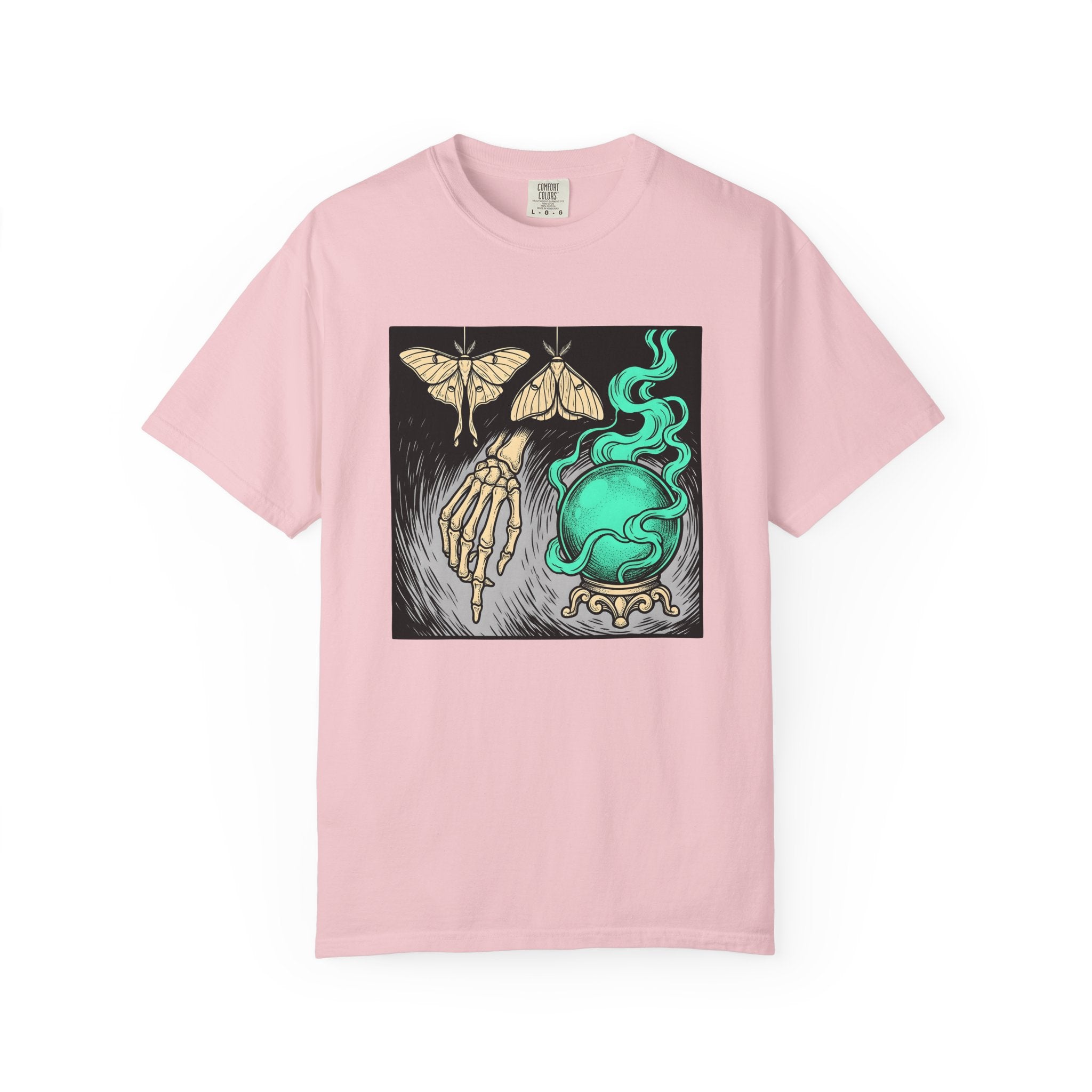 Bony Hand Shirt Halloween Pagan Gift Women Horror Tee Skeleton Hand T-Shirt Halloween Fan Spooky Tshirt Occult Graphic Old School Fortune