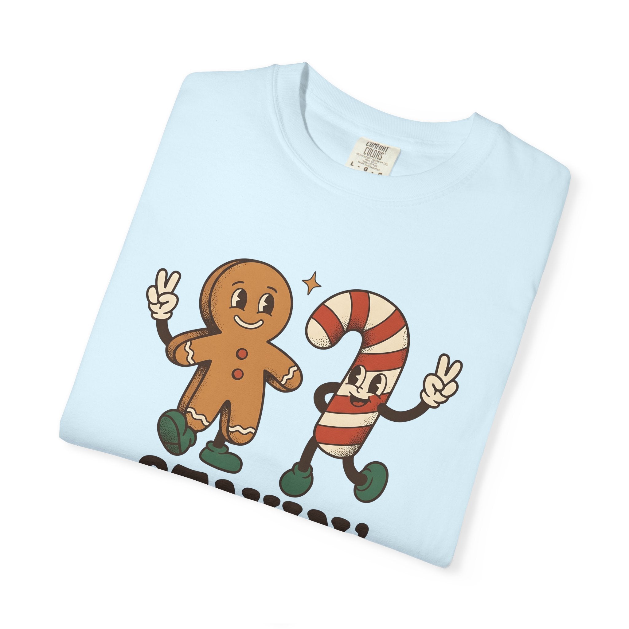 Gingerbread Person Candy Cane Shirt Christmas Festivity Gift Women Animated Tee Gingerbread Man T-Shirt Holiday Fan Cartoon Tshirt