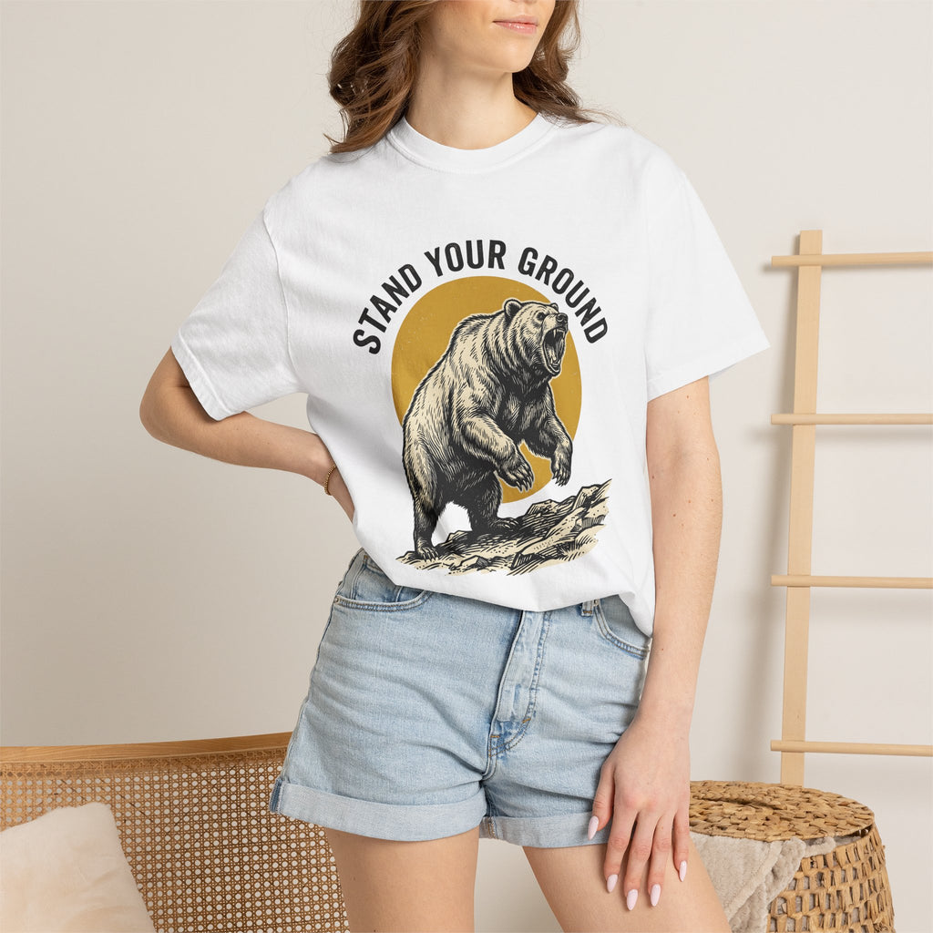 Bear Shirt Bear Forest Gift Women Retro Tee Grizzly T-Shirt Bear Fan Ursine Tshirt Woods Graphic Sketch Hill Tshirt