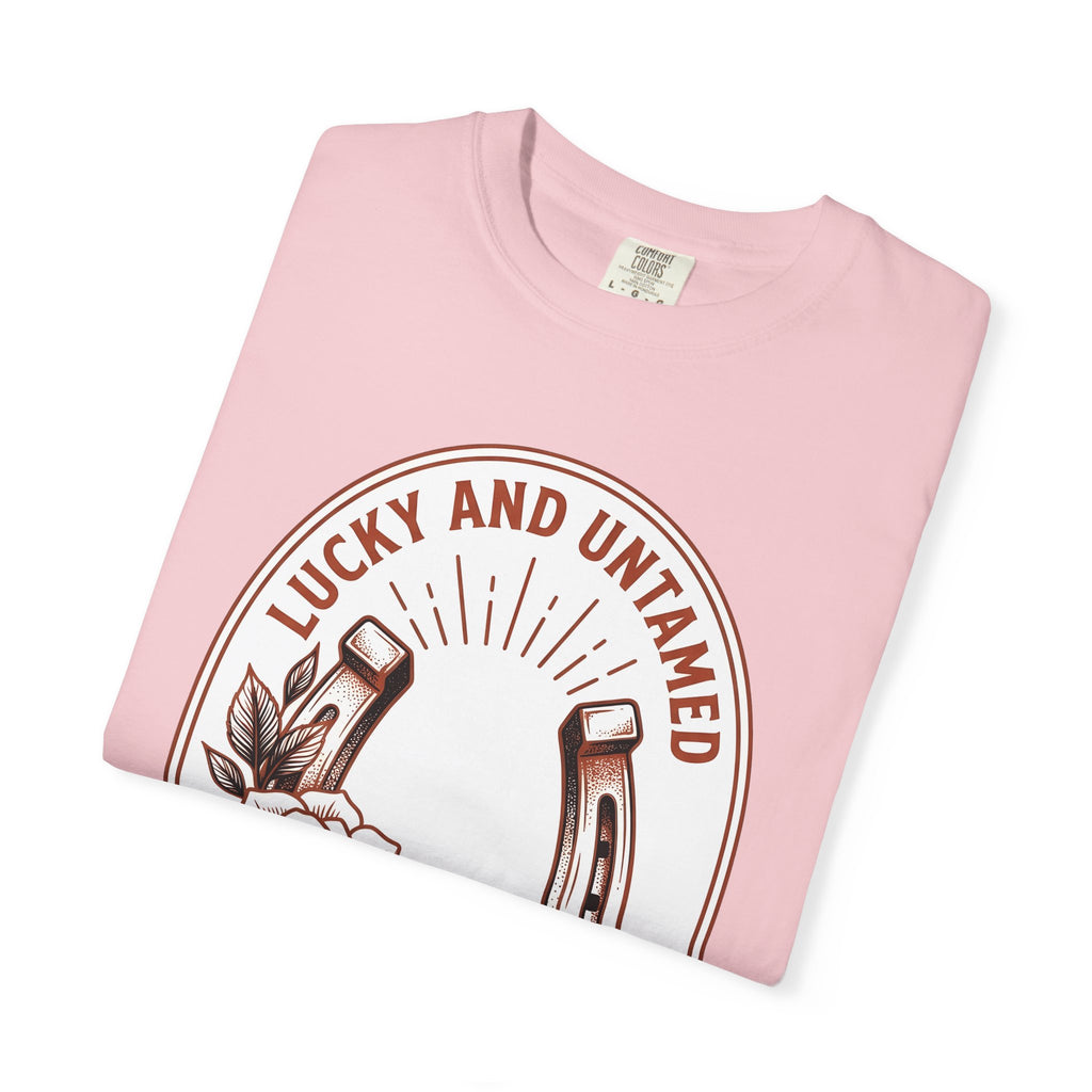 Horseshoe Rose Shirt Cowgirl Western Gift Women Vintage Tee Rose T-Shirt Rodeo Fan Retro Tshirt Country Graphic Hand Drawn Floral Tshirt