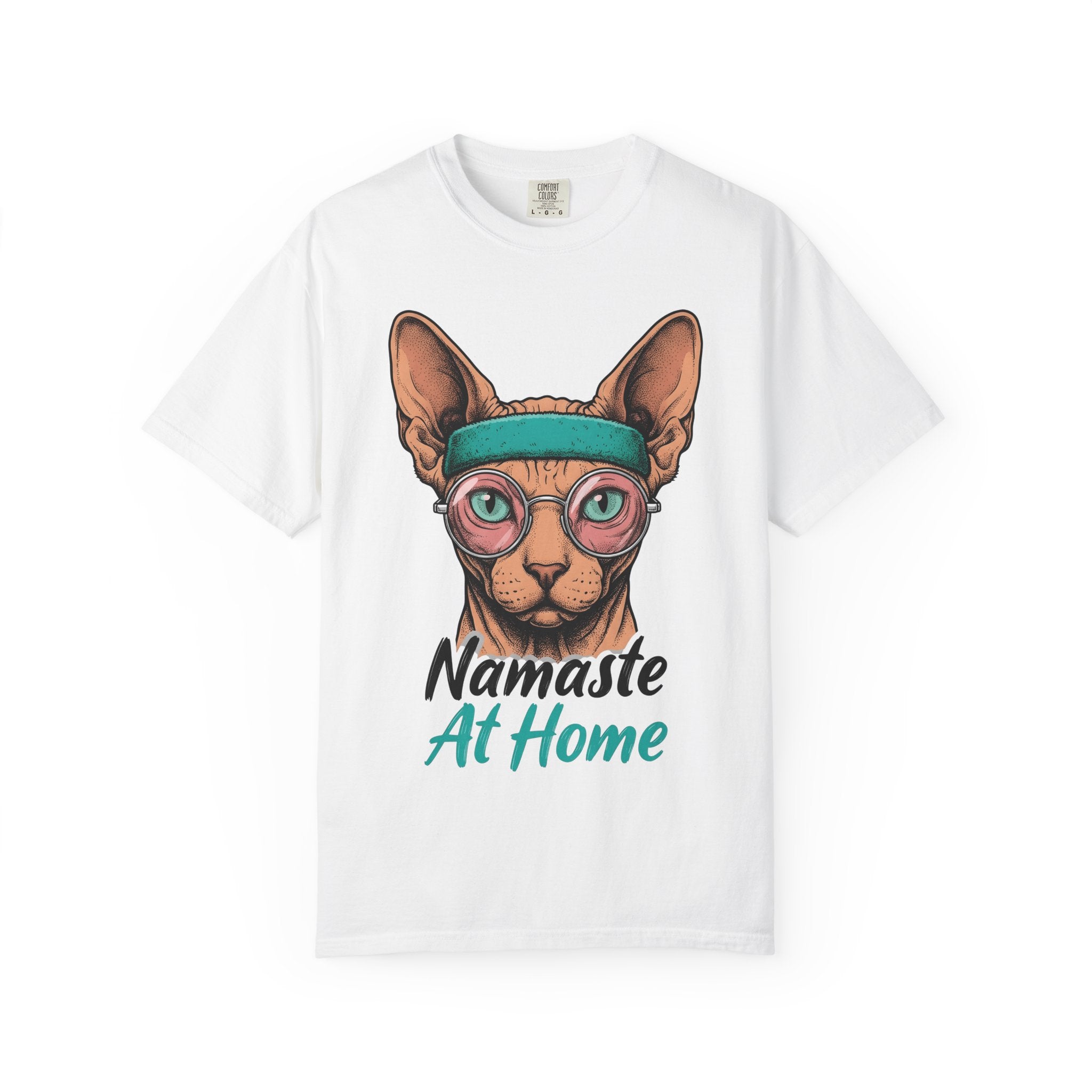 Sphynx Feline Shirt Cat Mindfulness Gift Women Line Art Tee Cat T-Shirt Cat Fan Minimalist Graphic Cat Illustration Pop Art Spectacles