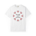 Pink Heart Graphic Shirt Romantic Valentine Gift Women Playful Tee Heart T-Shirt Romance Fan Cute Tshirt Love Graphic Minimalist Hand Drawn