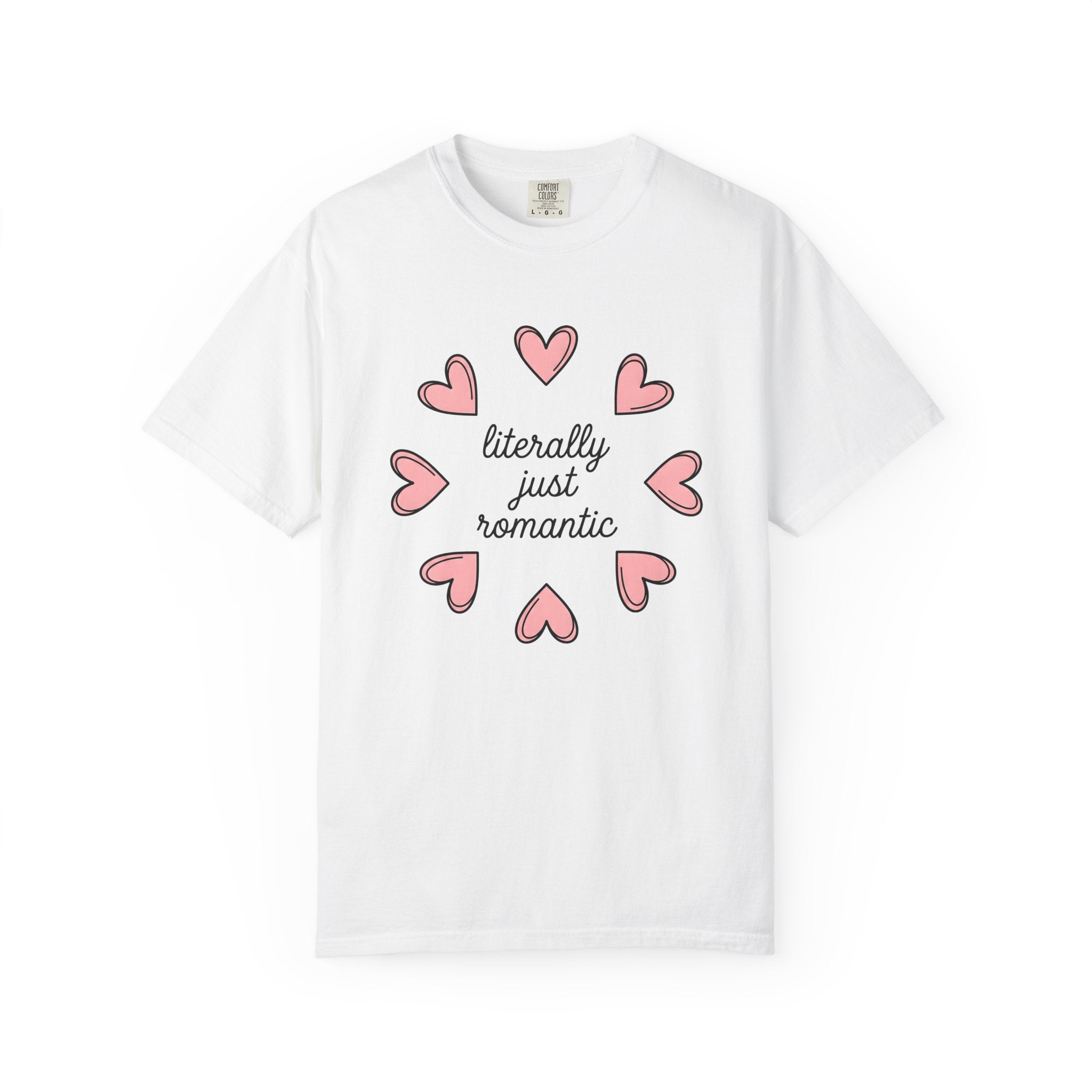 Pink Heart Graphic Shirt Romantic Valentine Gift Women Playful Tee Heart T-Shirt Romance Fan Cute Tshirt Love Graphic Minimalist Hand Drawn