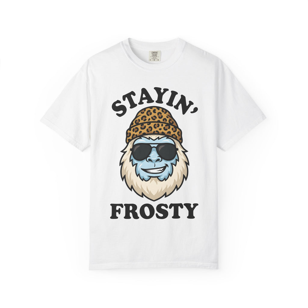 Snow Monster Face Shirt Christmas Holiday Gift Women Caricature Tee Yeti T-Shirt Christmas Fan Cartoon Tshirt Seasonal Graphic Nostalgic