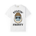Snow Monster Face Shirt Christmas Holiday Gift Women Caricature Tee Yeti T-Shirt Christmas Fan Cartoon Tshirt Seasonal Graphic Nostalgic