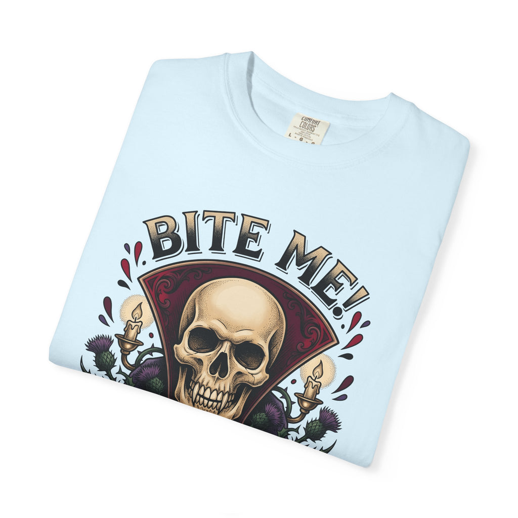 Skull Illustration Shirt Halloween Bloodsucker Gift Women Dark Tee Skull T-Shirt Horror Fan Gothic Tshirt Vampire Graphic Retro Wine Goblets