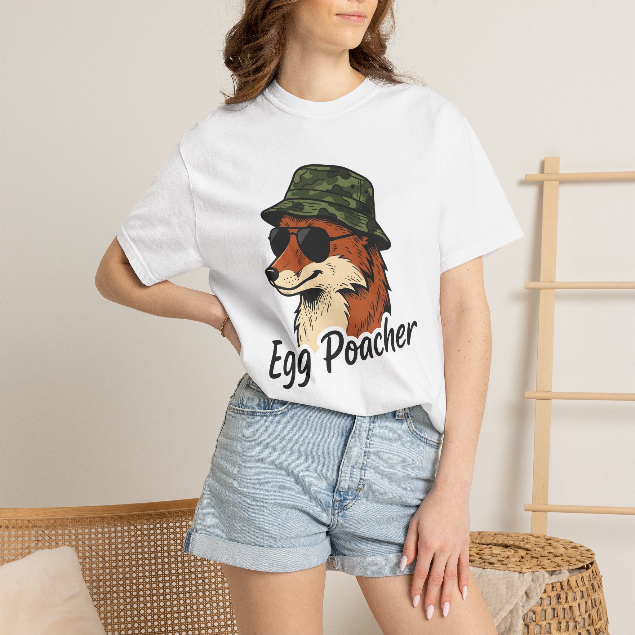 Fox Glasses Shirt Easter Fauna Gift Women Caricature Tee Spectacles T-Shirt Easter Fan Eyewear Tshirt Wildlife Graphic Old School Camo