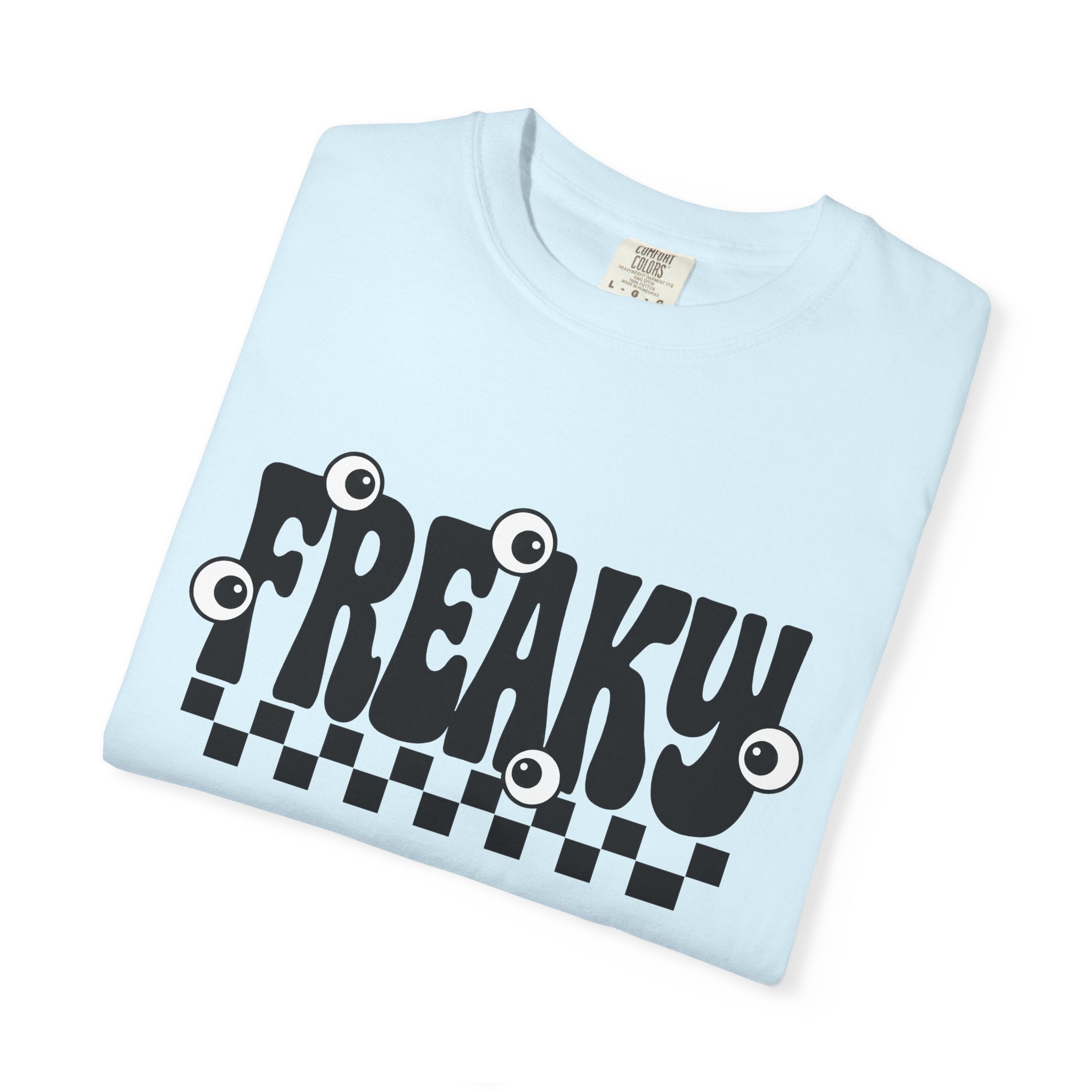 Monster Eyes Shirt Halloween Spooky Gift Women Bold Tee Eyeballs T-Shirt Horror Fan Creepy Tshirt Creepy Graphic Retro Checkerboard Tshirt