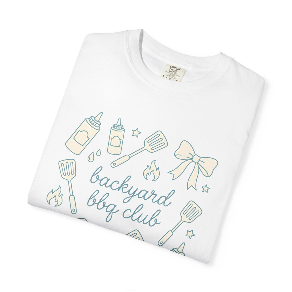 Barbecue Accessories Shirt 4th Of July Kitchen Gift Women Sketch Tee Bbq Grill T-Shirt Independence Day Fan Barbecue Illustration Cookware