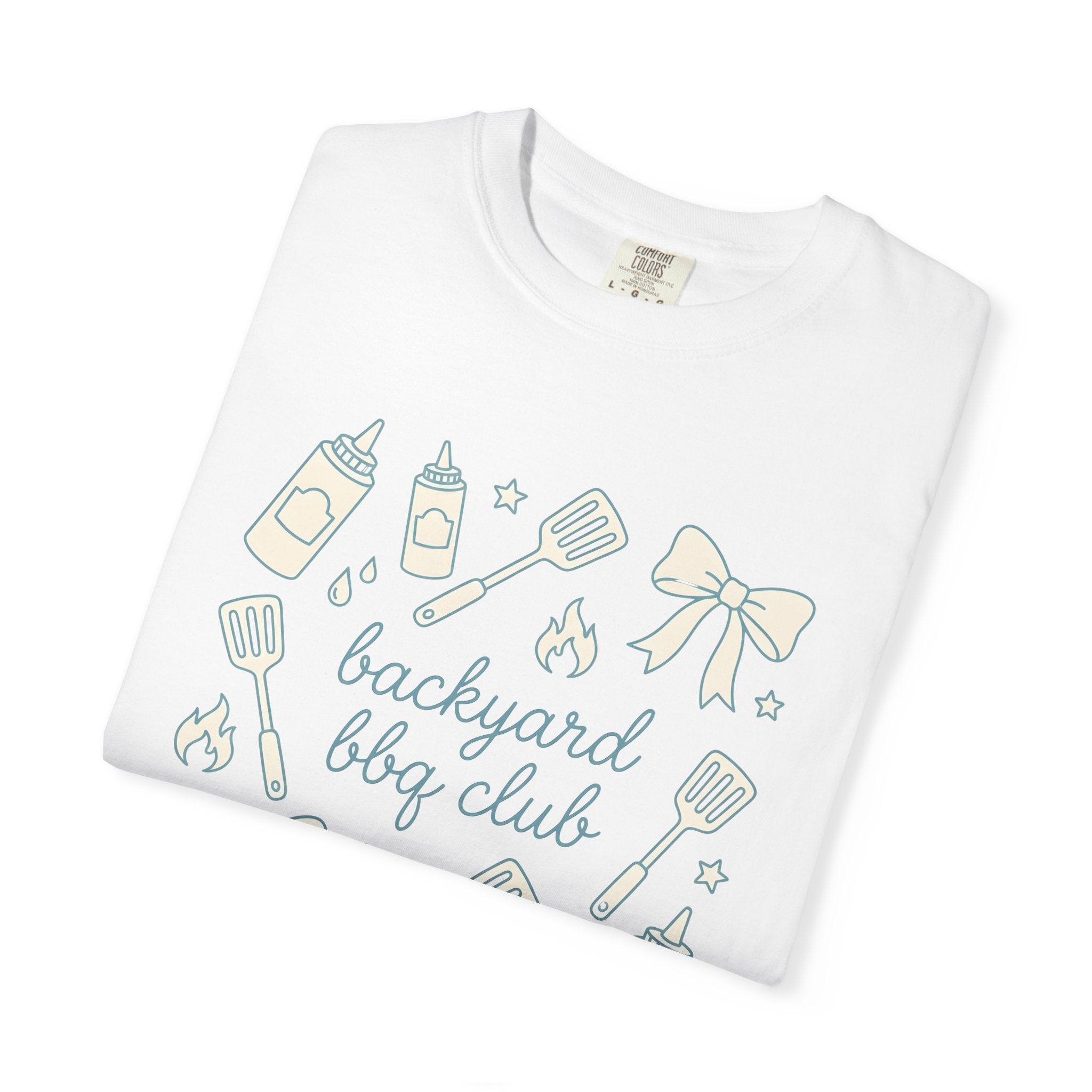 Barbecue Accessories Shirt 4th Of July Kitchen Gift Women Sketch Tee Bbq Grill T-Shirt Independence Day Fan Barbecue Illustration Cookware