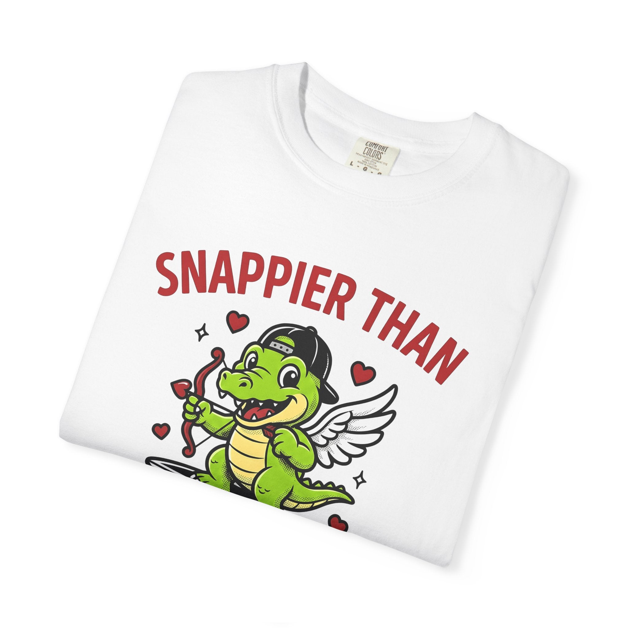 Alligator Cherub Shirt St. Valentine's Day Fauna Gift Women Anime Tee Gator T-Shirt Valentine Fan Manga Tshirt Wildlife Graphic Classic