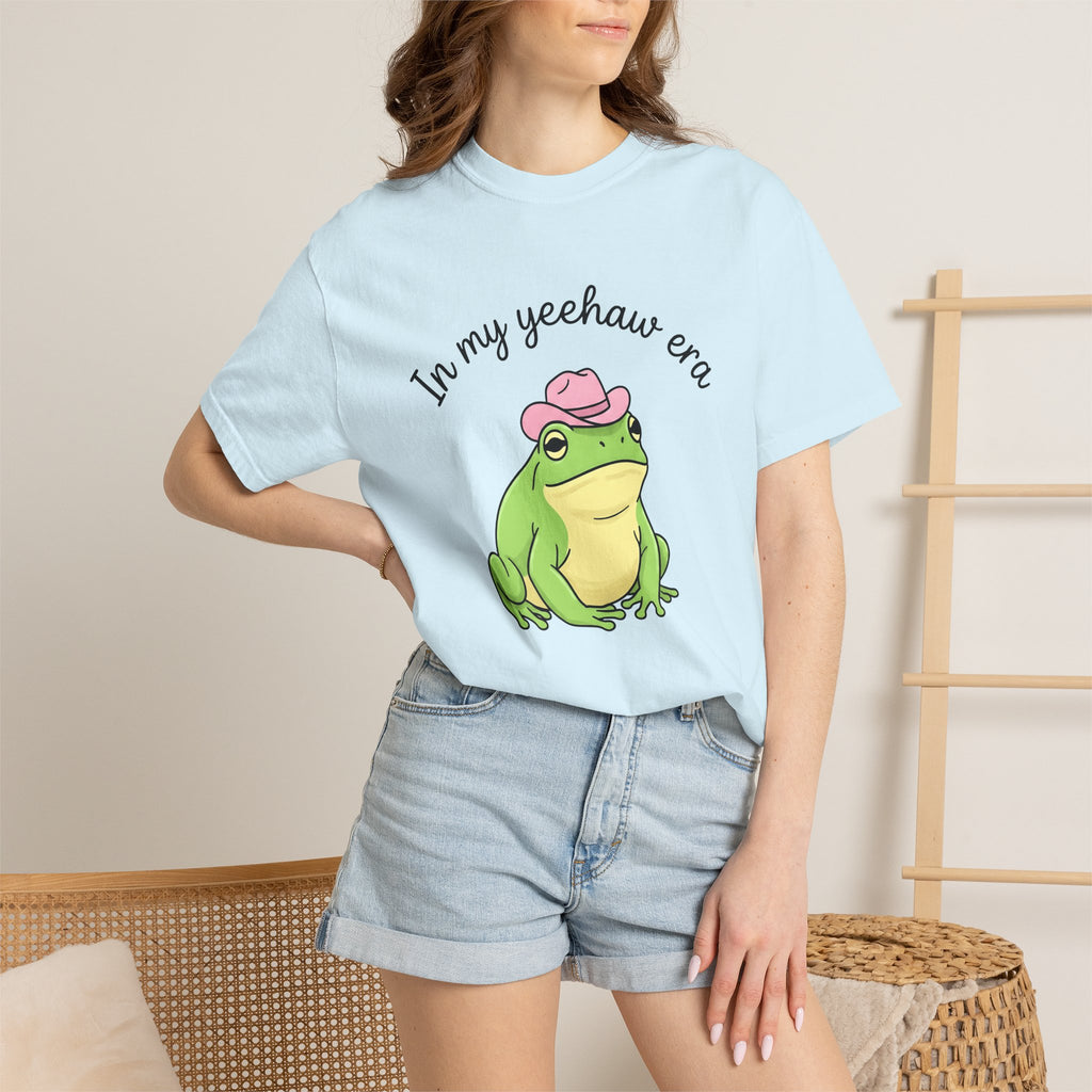 Frog Cowboy Hat Shirt Funny Wildlife Gift Women Caricature Tee Toad T-Shirt Humor Fan Cartoon Tshirt Animal Graphic Doodle Pink Hat Tshirt