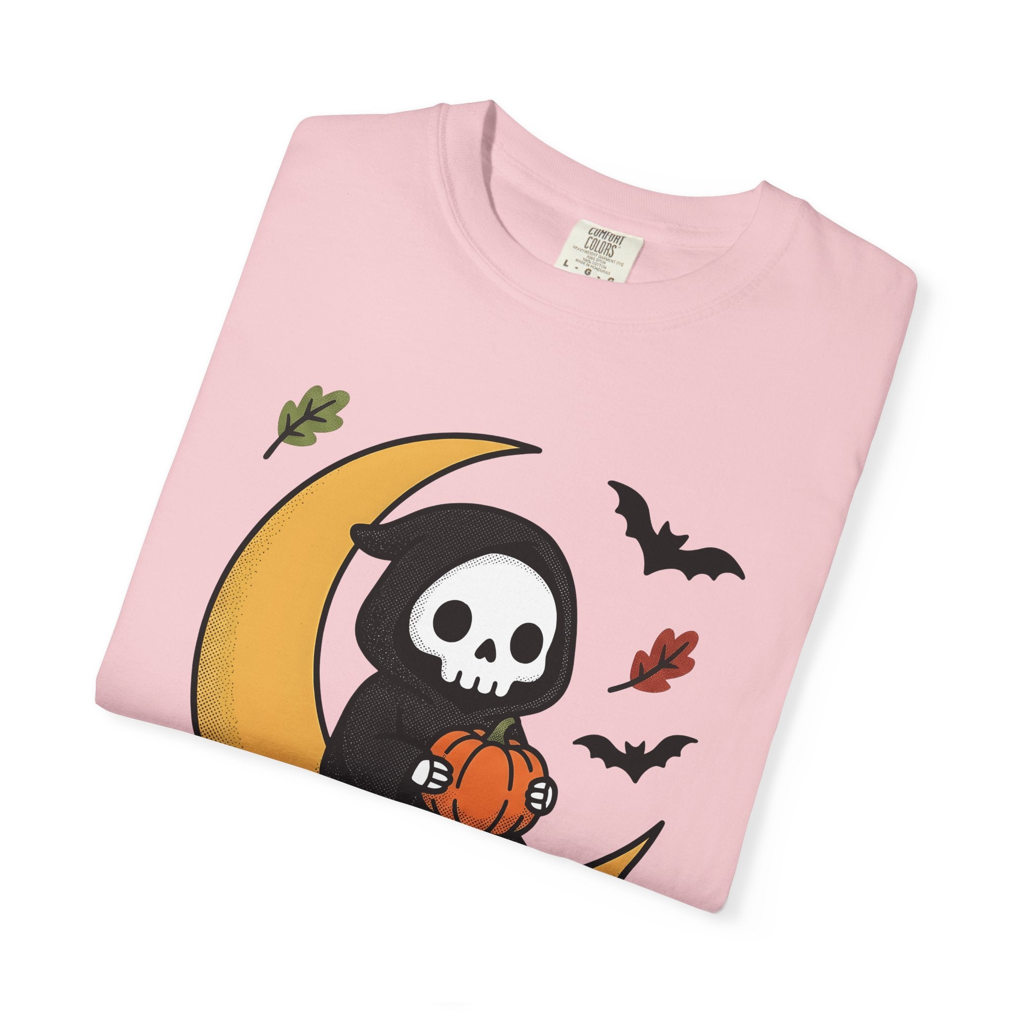 Reaper Character Shirt Halloween Horror Gift Women Playful Tee Grim Reaper T-Shirt Horror Fan Scary Graphic Spooky Animation Gourd Tshirt