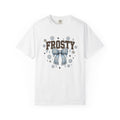 Wool Bow Shirt Winter Yuletide Gift Women Doodle Tee Ribbon T-Shirt Snow Fan Hand Drawn Tshirt Christmas Graphic Minimalist Frost Tshirt