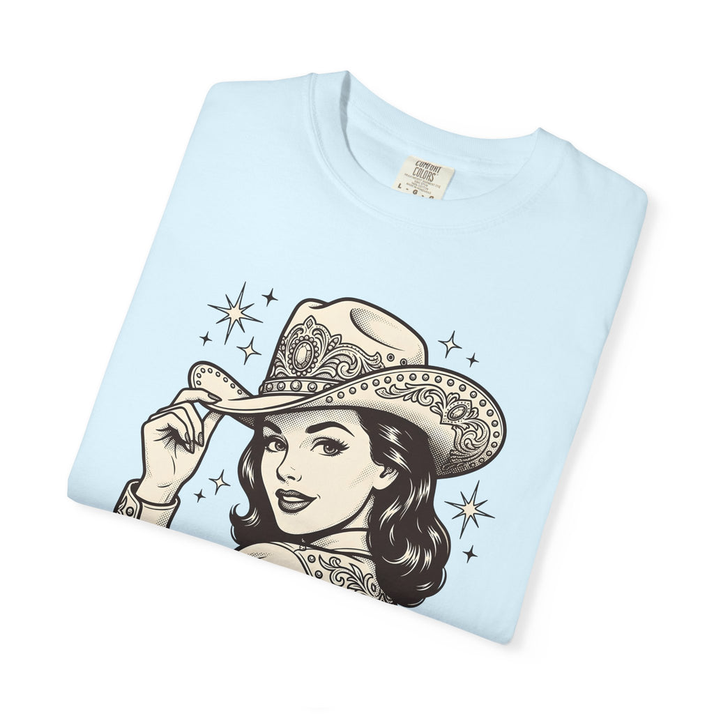 Cowgirl Portrait Shirt Cowgirl Western Gift Women Vintage Tee Cowgirl T-Shirt Rodeo Fan Rustic Tshirt Country Graphic Retro Stars Tshirt
