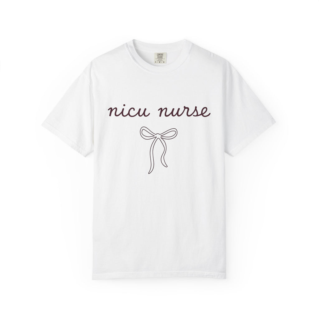 Bow Illustration Shirt Nurse Medicine Gift Women Basic Tee Bow T-Shirt Healthcare Enthusiast Simple Tshirt Medical Graphic Sleek Band Tshirt
