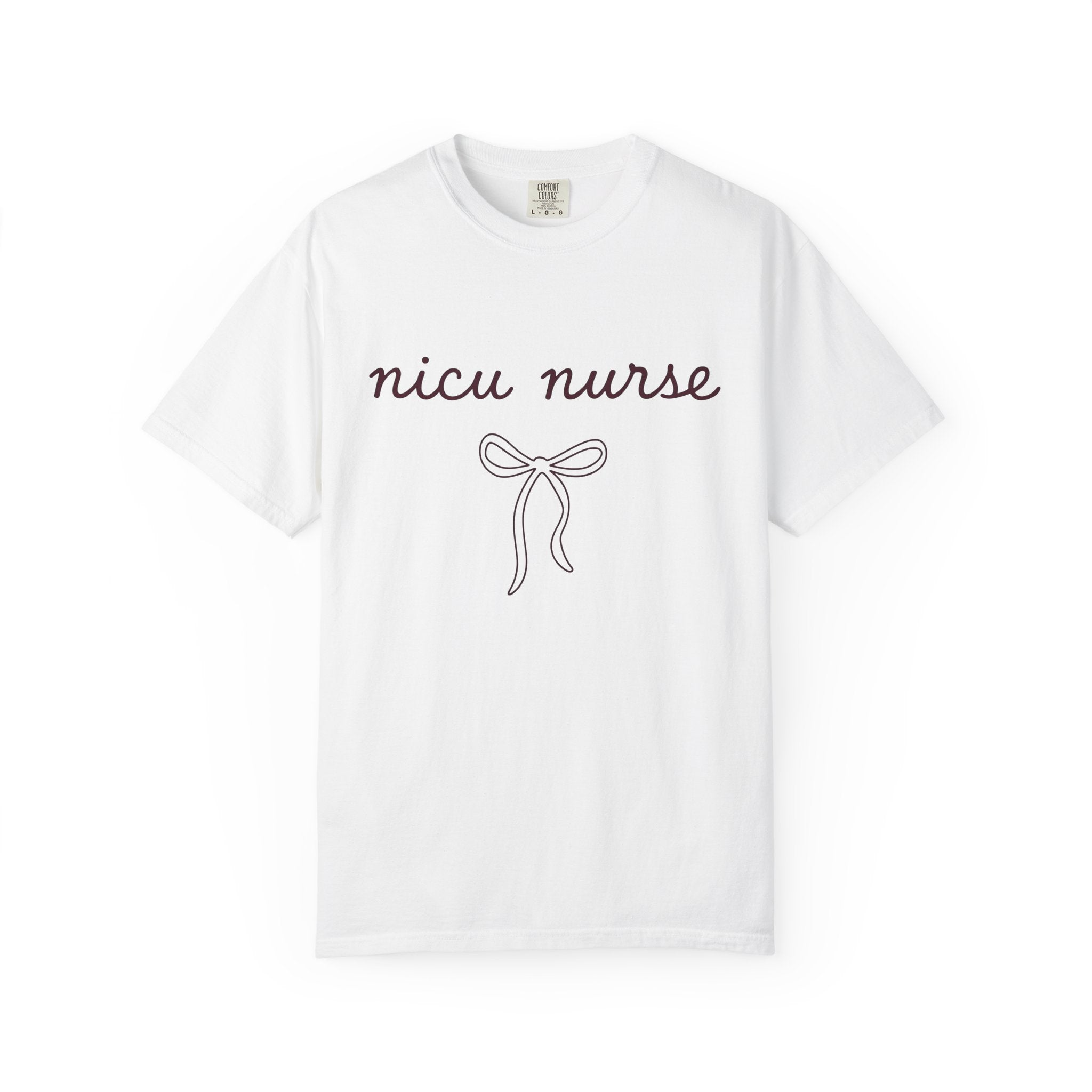 Bow Illustration Shirt Nurse Medicine Gift Women Basic Tee Bow T-Shirt Healthcare Enthusiast Simple Tshirt Medical Graphic Sleek Band Tshirt