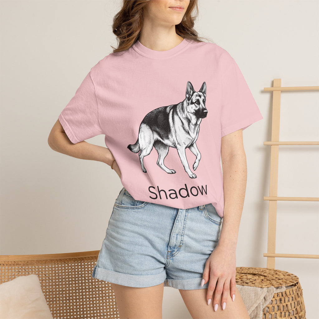 German Shepherd Shirt Dog Animal Gift Women Hand Drawn Tee Alsatian T-Shirt Dog Fan Illustrated Design Vintage Pet Portrait Tshirt