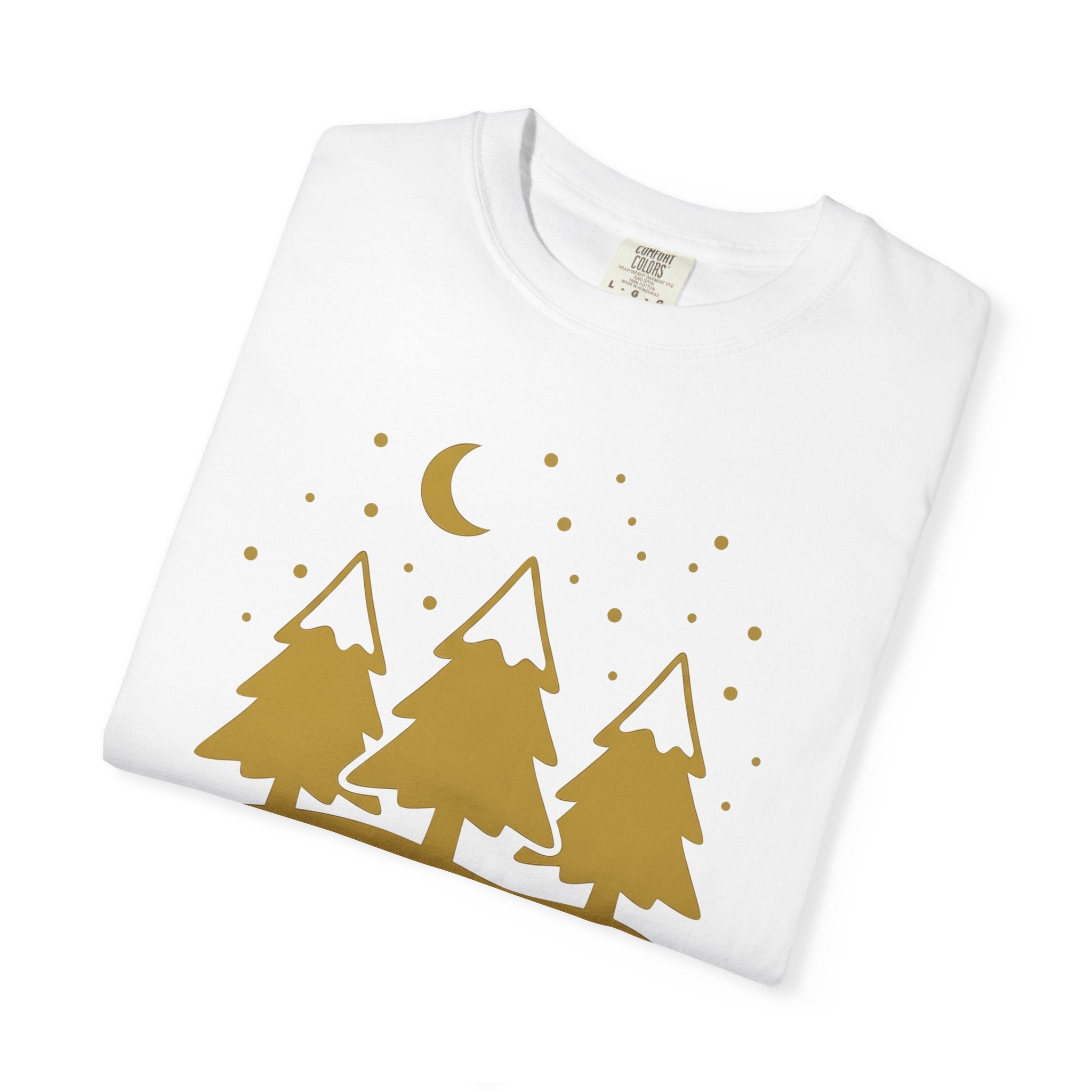 Fir Forest Shirt Christmas Cold Gift Women Basic Tee Pine T-Shirt Xmas Fan Winter Graphic Tshirt Sleek Lunar Tshirt