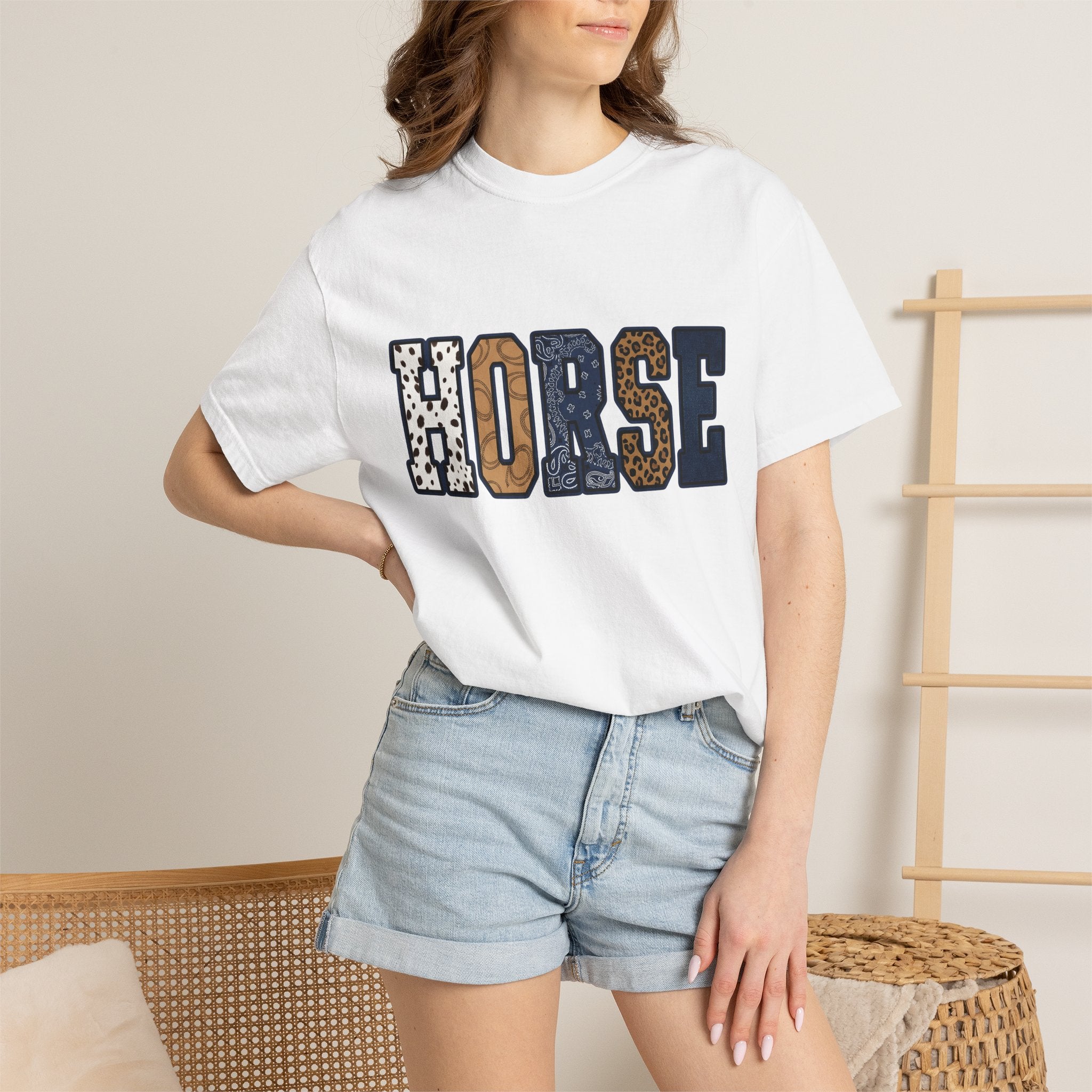 Cheetah Alphabet Shirt Cowgirl Pony Gift Women Country Tee Alphabet Cheetah T-Shirt Rodeo Fan Western Tshirt Pony Graphic Traditional