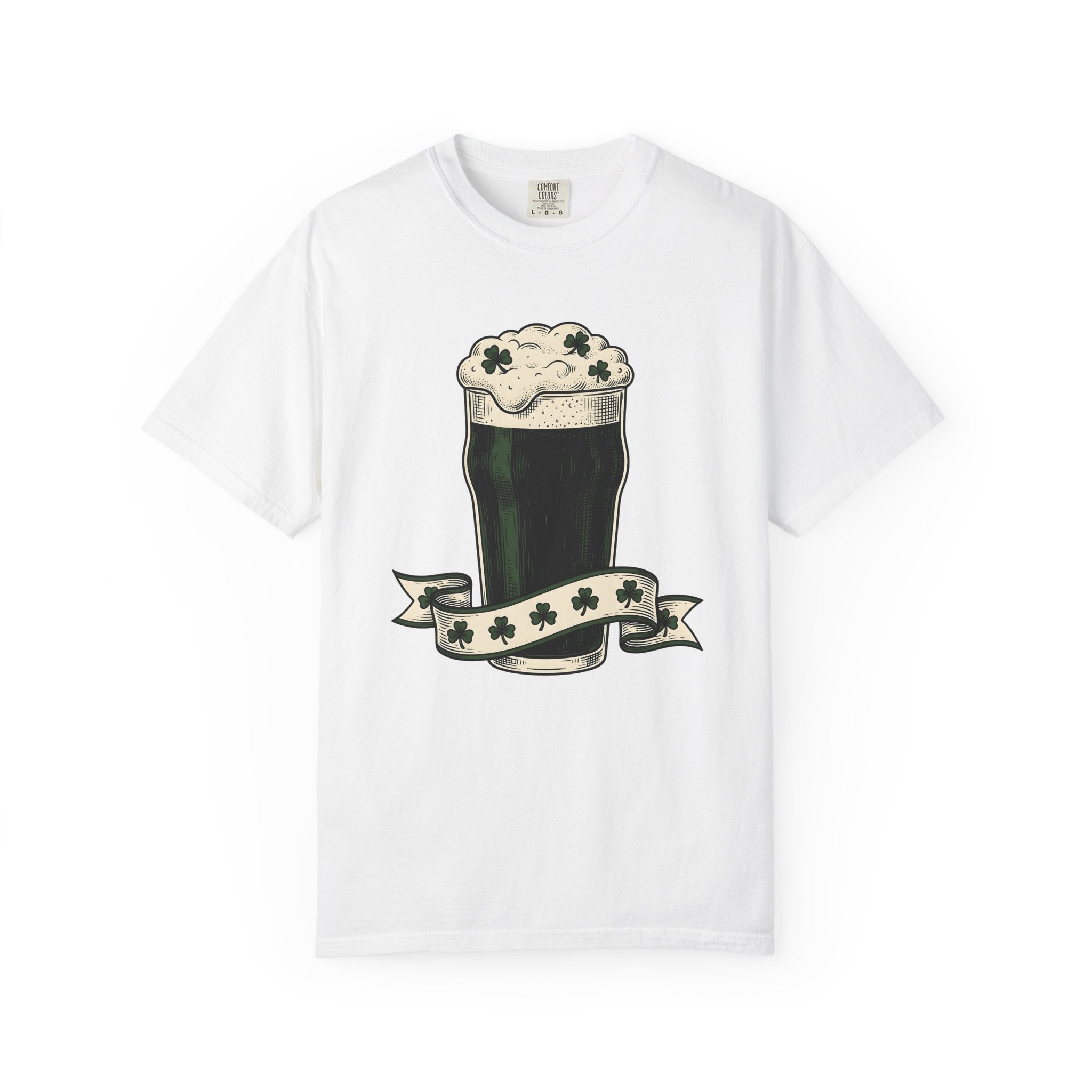 Beer Stein Shirt St Patrick's Day Brew Gift Women Antique Tee Mug T-Shirt Irish Fan Vintage Tshirt Brewery Graphic Cartoon Lucky Clover