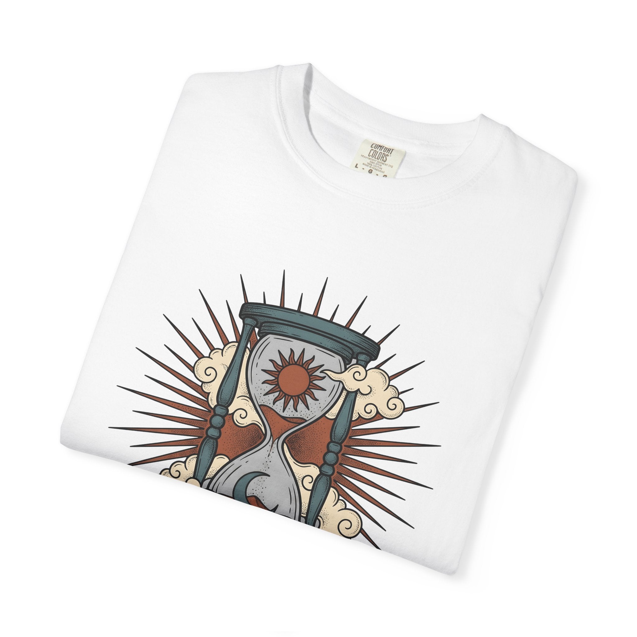 Hourglass Sun Moon Shirt Boho Chic Astrology Gift Women Hippie Tee Timeglass T-Shirt Bohemian Fan Psychedelic Tshirt Zodiac Graphic Retro