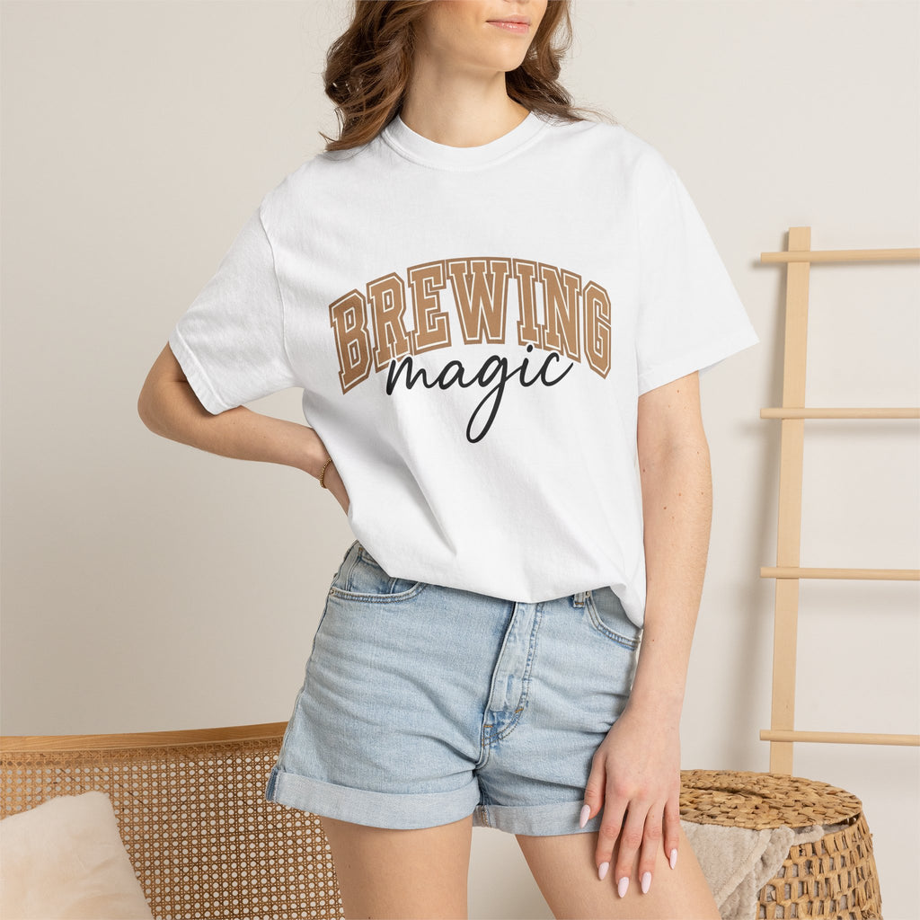 Strong Varsity Lettering Shirt Coffee Espresso Gift Women Gym Tee Letterman T-Shirt Coffee Fan Mocha Graphic Tshirt Basic Handwriting