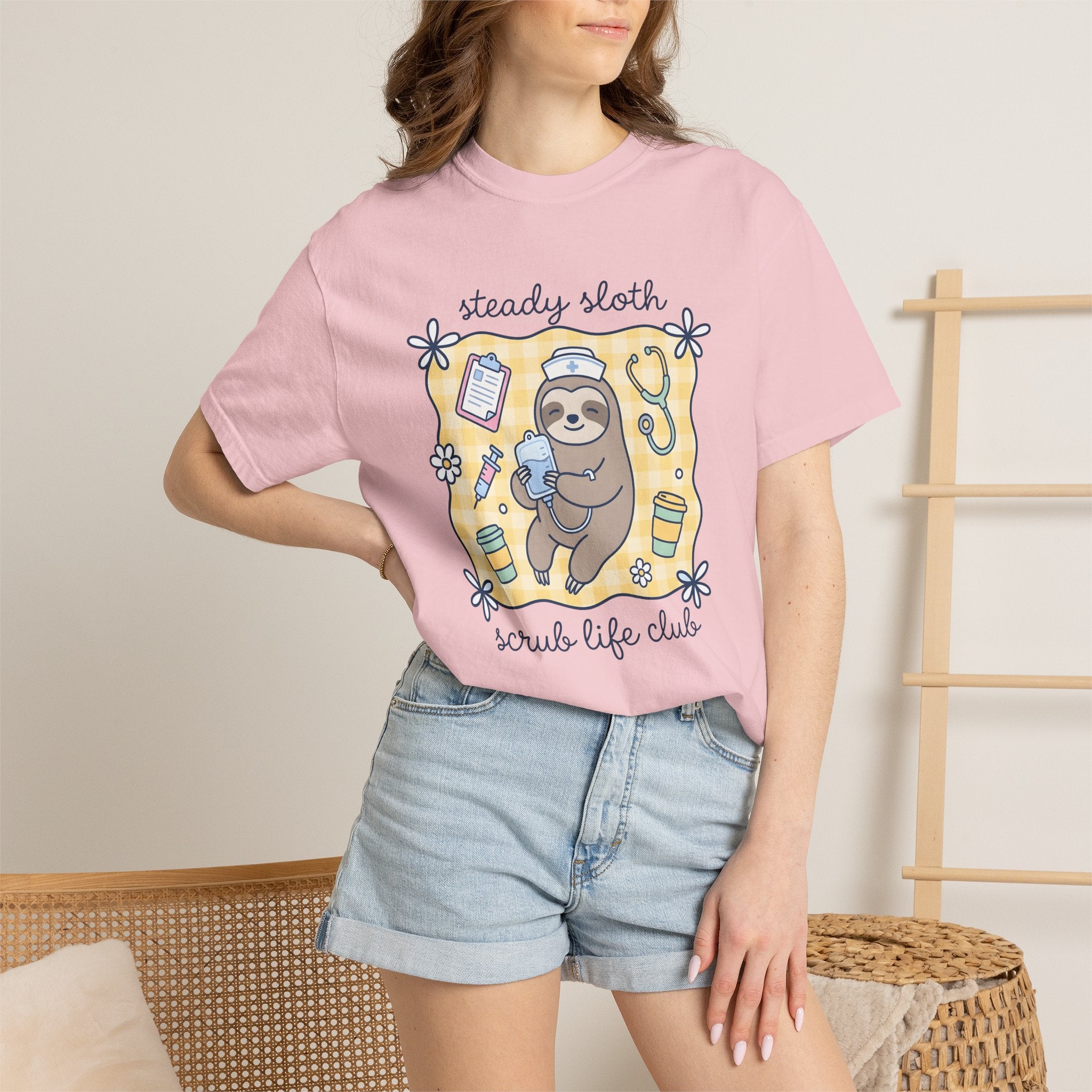Sloth Nurse Shirt Nurses Pets Gift Women Playful Tee Sloth T-Shirt Nurse Enthusiast Funny Tshirt Animal Graphic Tshirt Funny Health