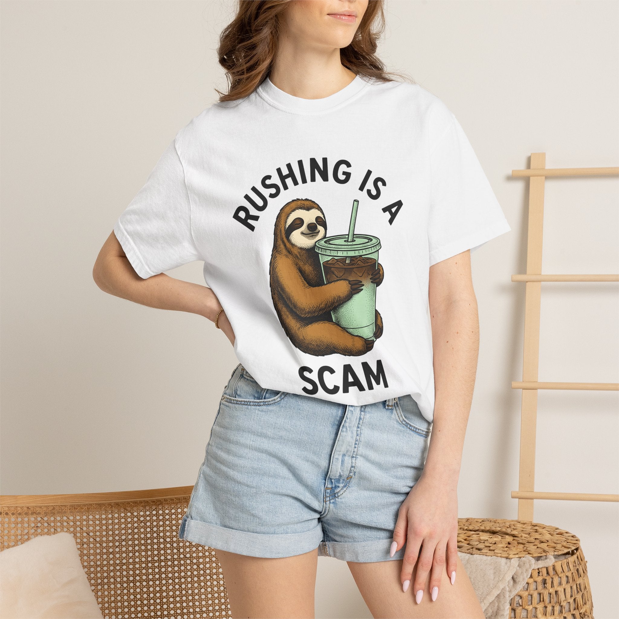 Sloth Mocha Shirt Sloth Caffeine Gift Women Rustic Tee Mocha T-Shirt Sloth Fan Coffee Enthusiast Vintage Tshirt Caffeine Graphic Line Art