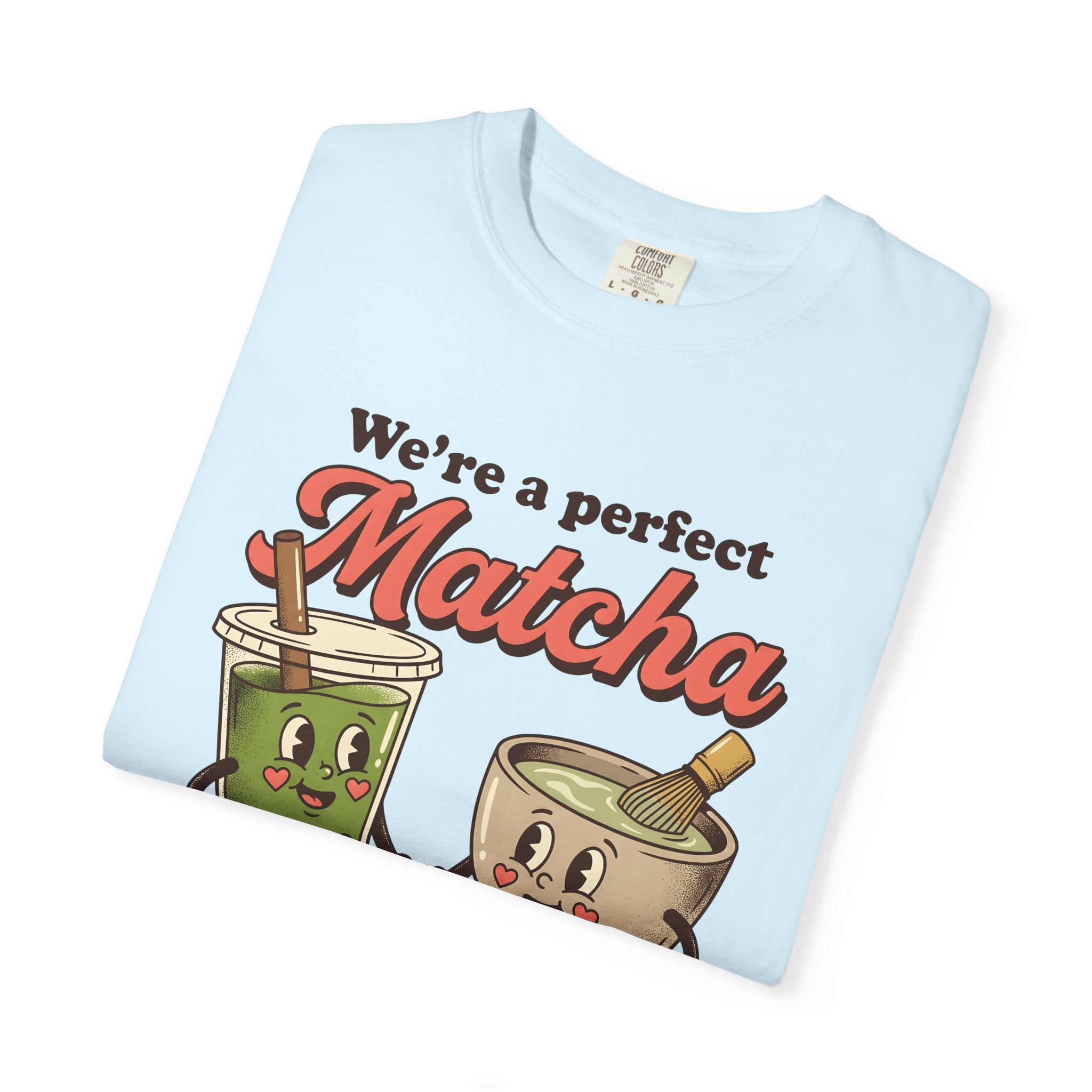 Matcha Tea Characters Shirt St. Valentine's Day Couple Gift Women Cartoon Tee Green Tea T-Shirt Valentine Fan Comic Tshirt Partnership