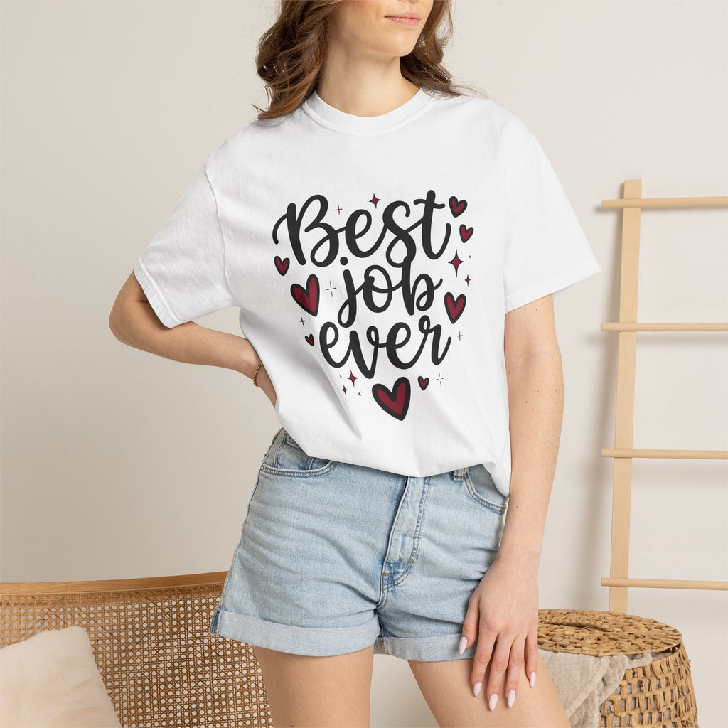 Heart Graphic Shirt Mom Family Gift Women Hand Lettered Tee Heart T-Shirt Mother Enthusiast Typography Tshirt Clan Graphic Minimalist Stars